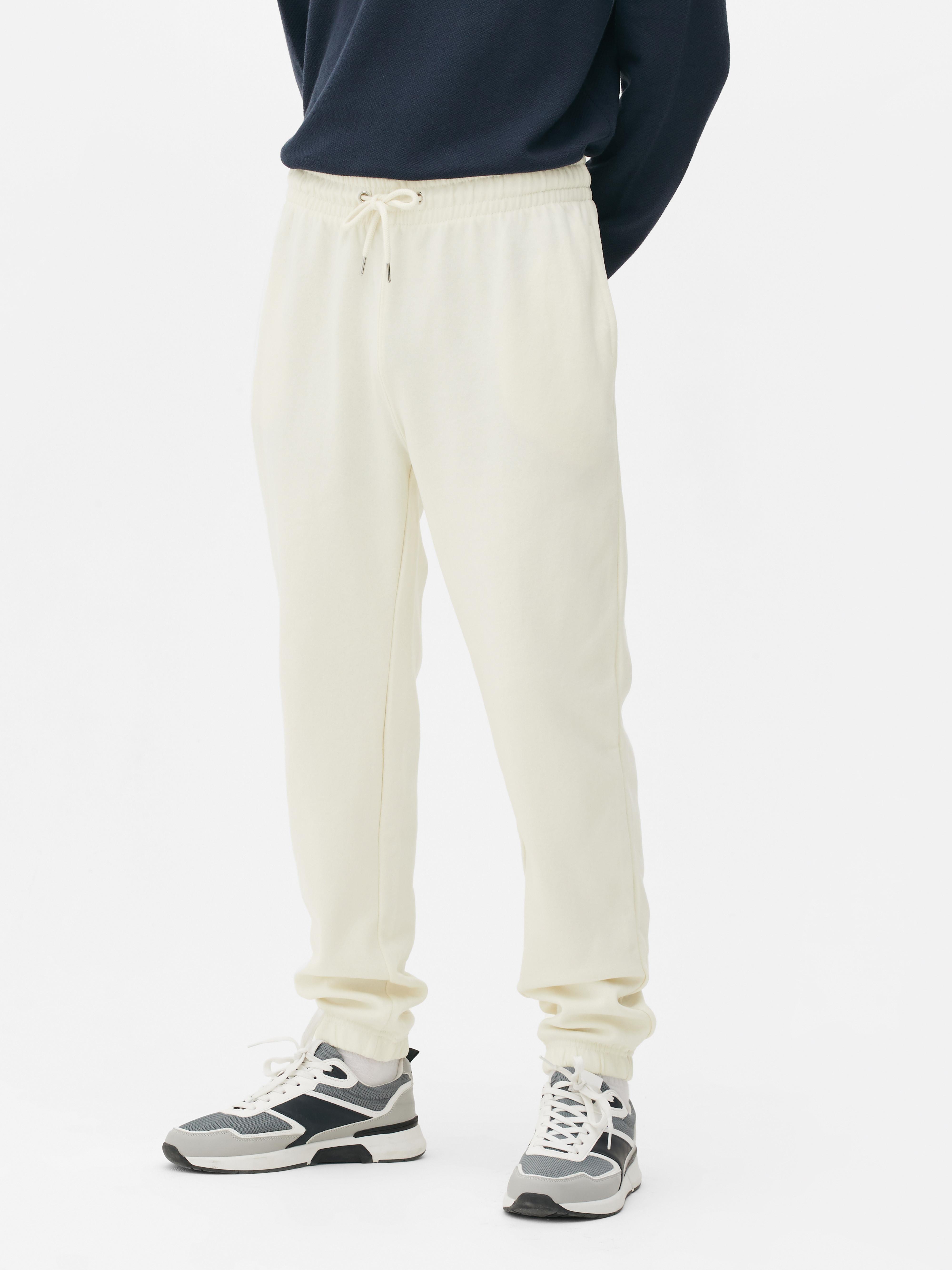 Mens Ecru Cuffed Jogging Bottoms | Primark