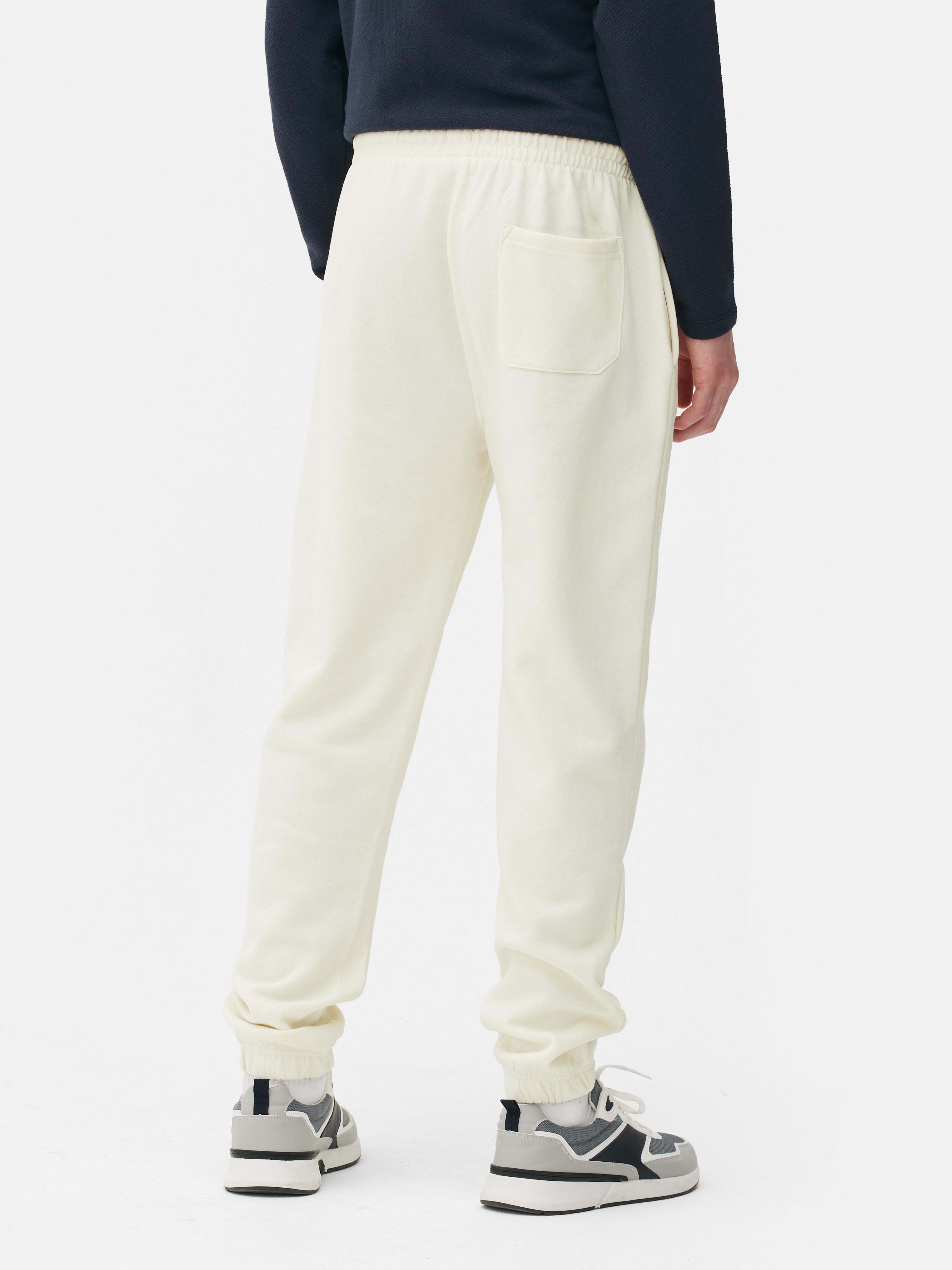 Men's Ecru Cuffed Jogging Bottoms | Primark