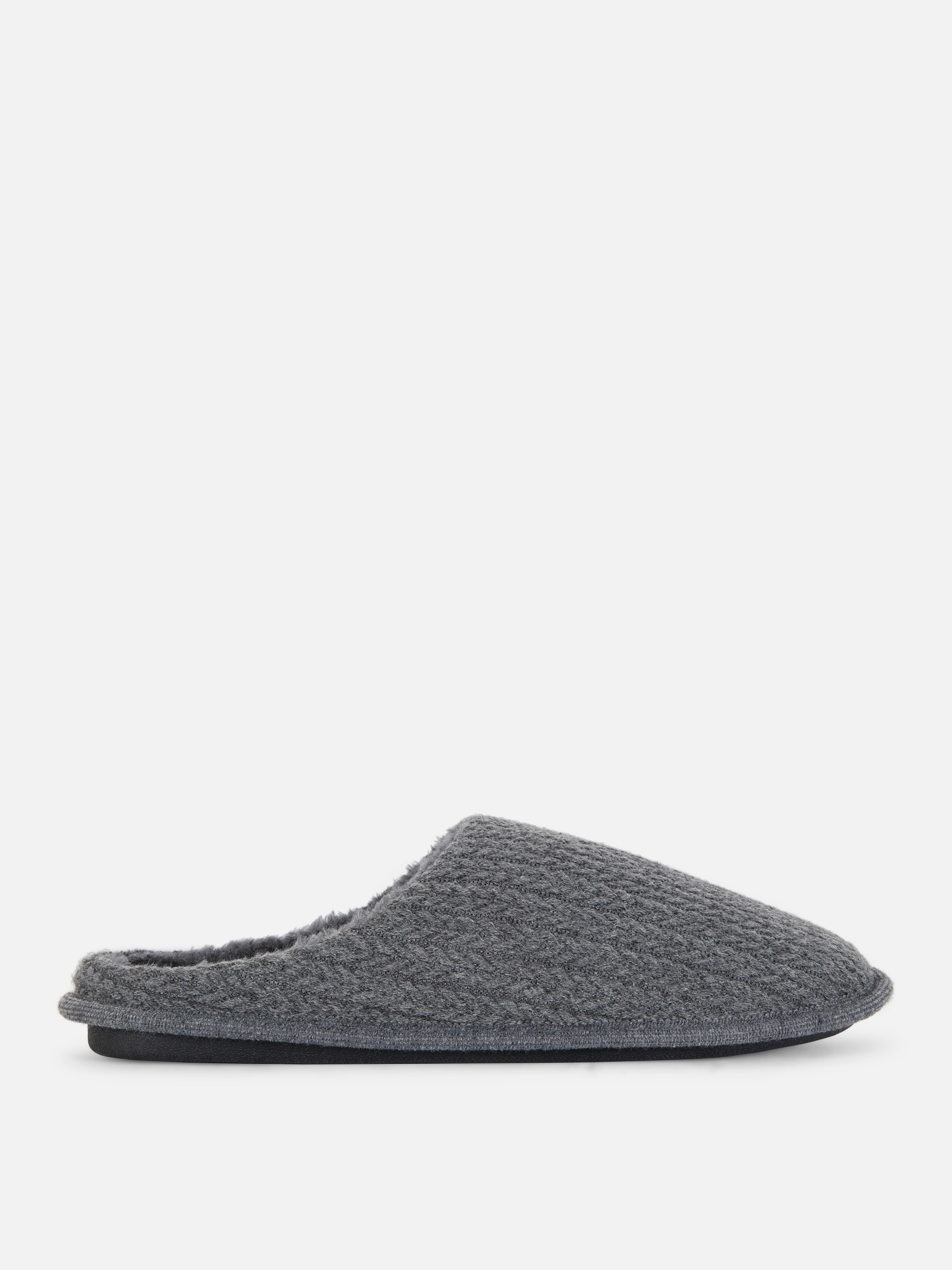 Knit Slippers Charcoal