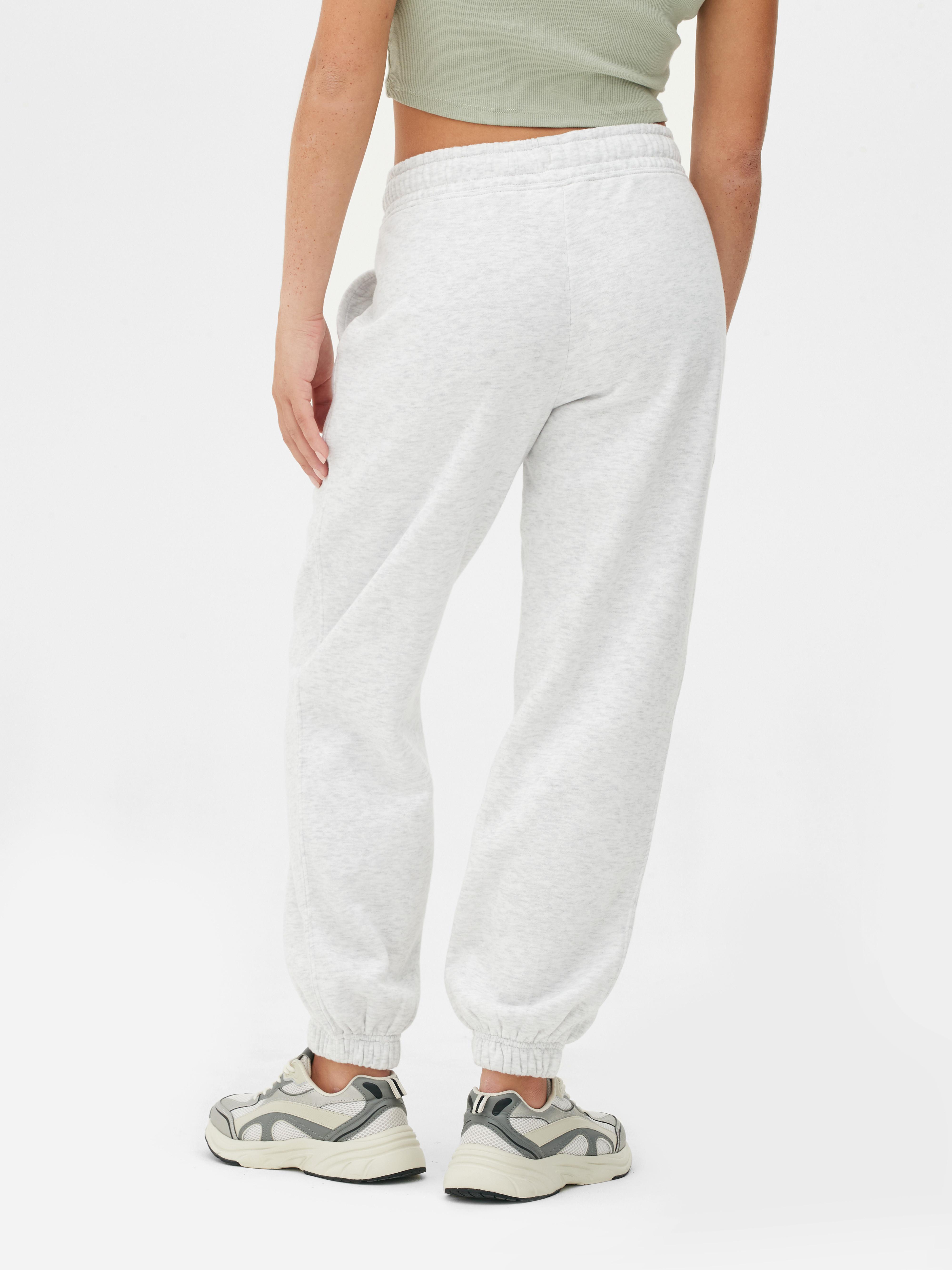 Womens Grey Marl Regular Drawstring Joggers