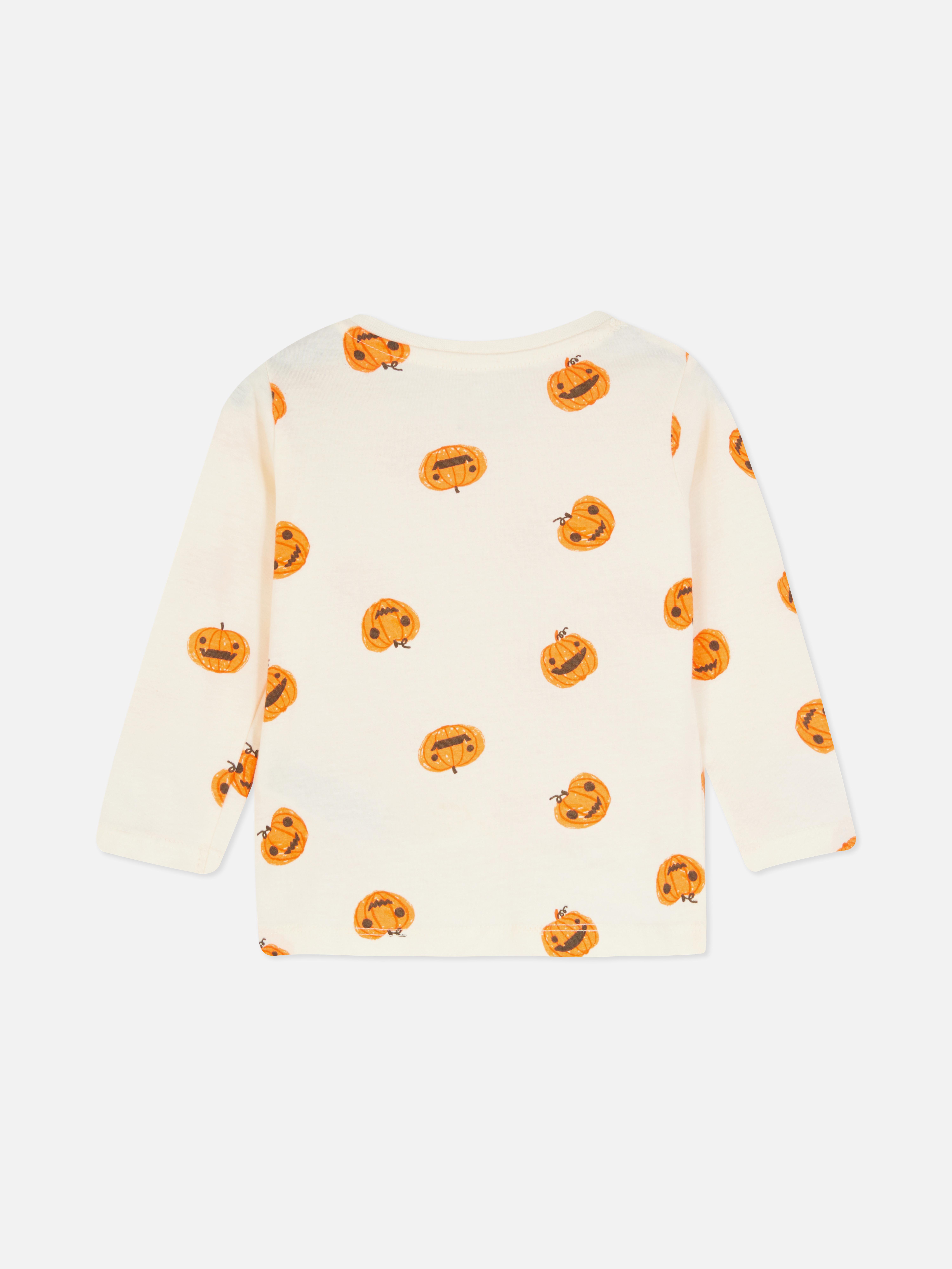 Pumpkin Print Long Sleeve T-Shirt