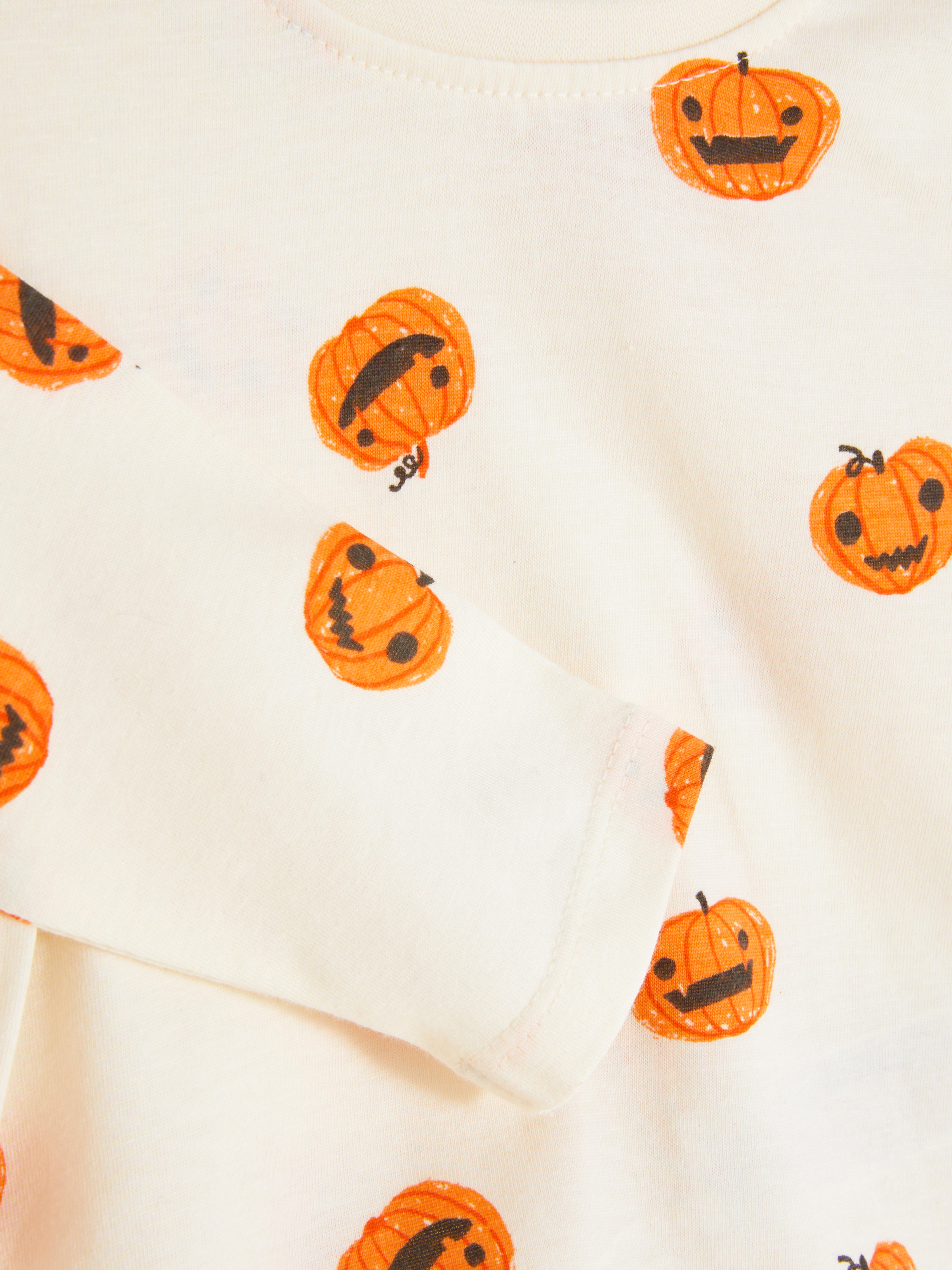 Pumpkin Print Long Sleeve T-Shirt