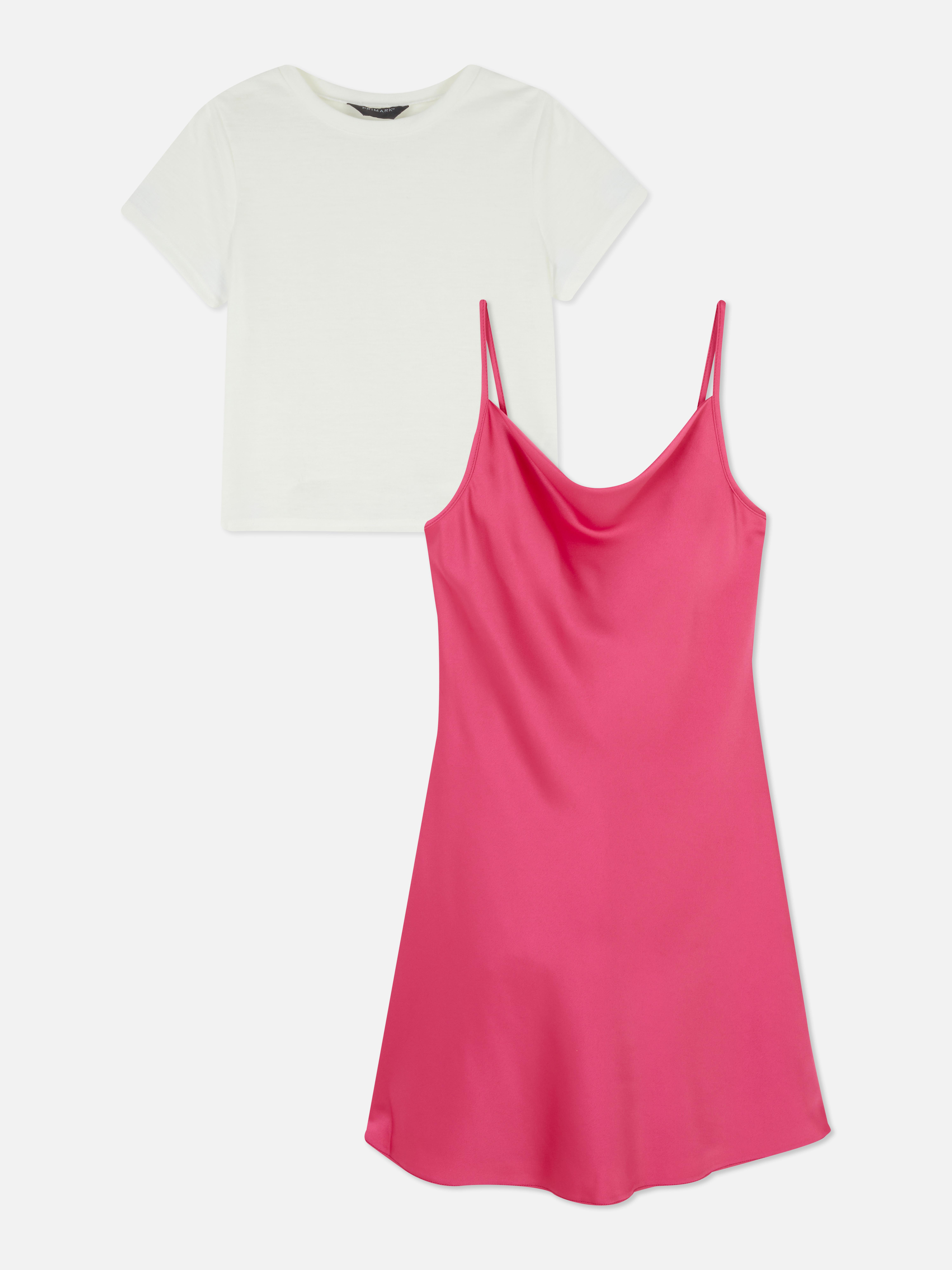 T-Shirt and Slip Dress Set