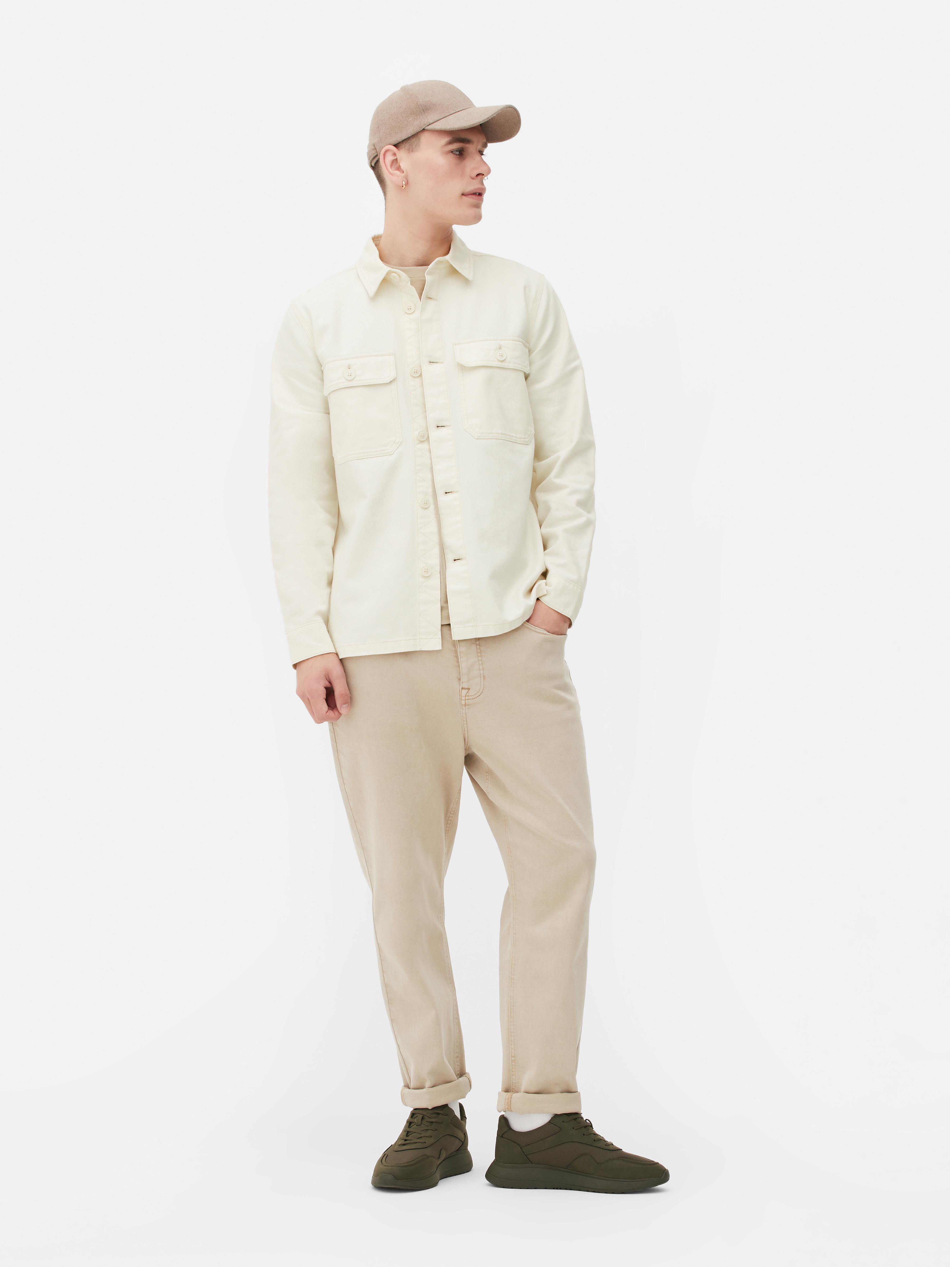 Twill Button-Up Shacket
