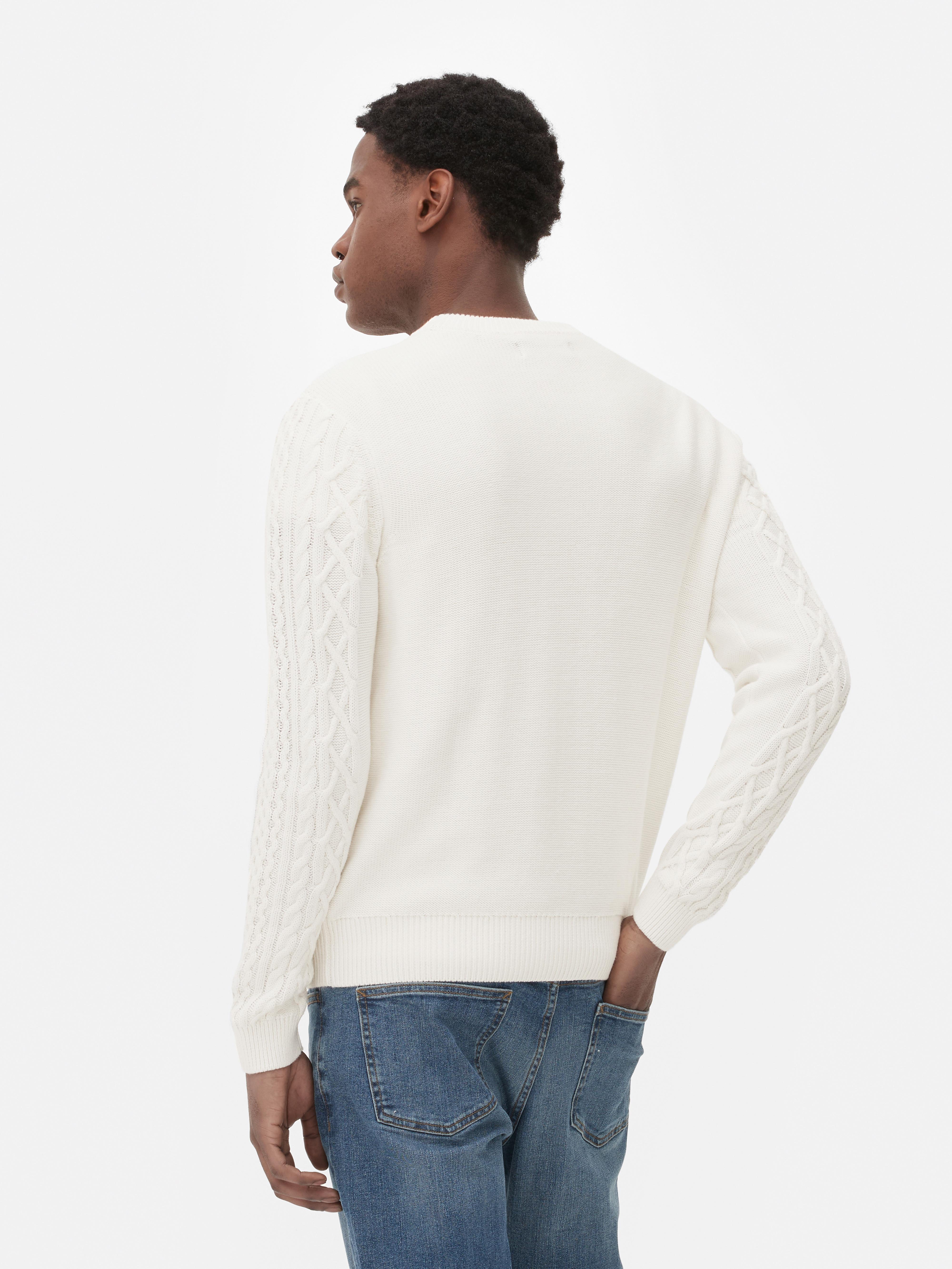 Cable Knit Panel Jumper | Primark