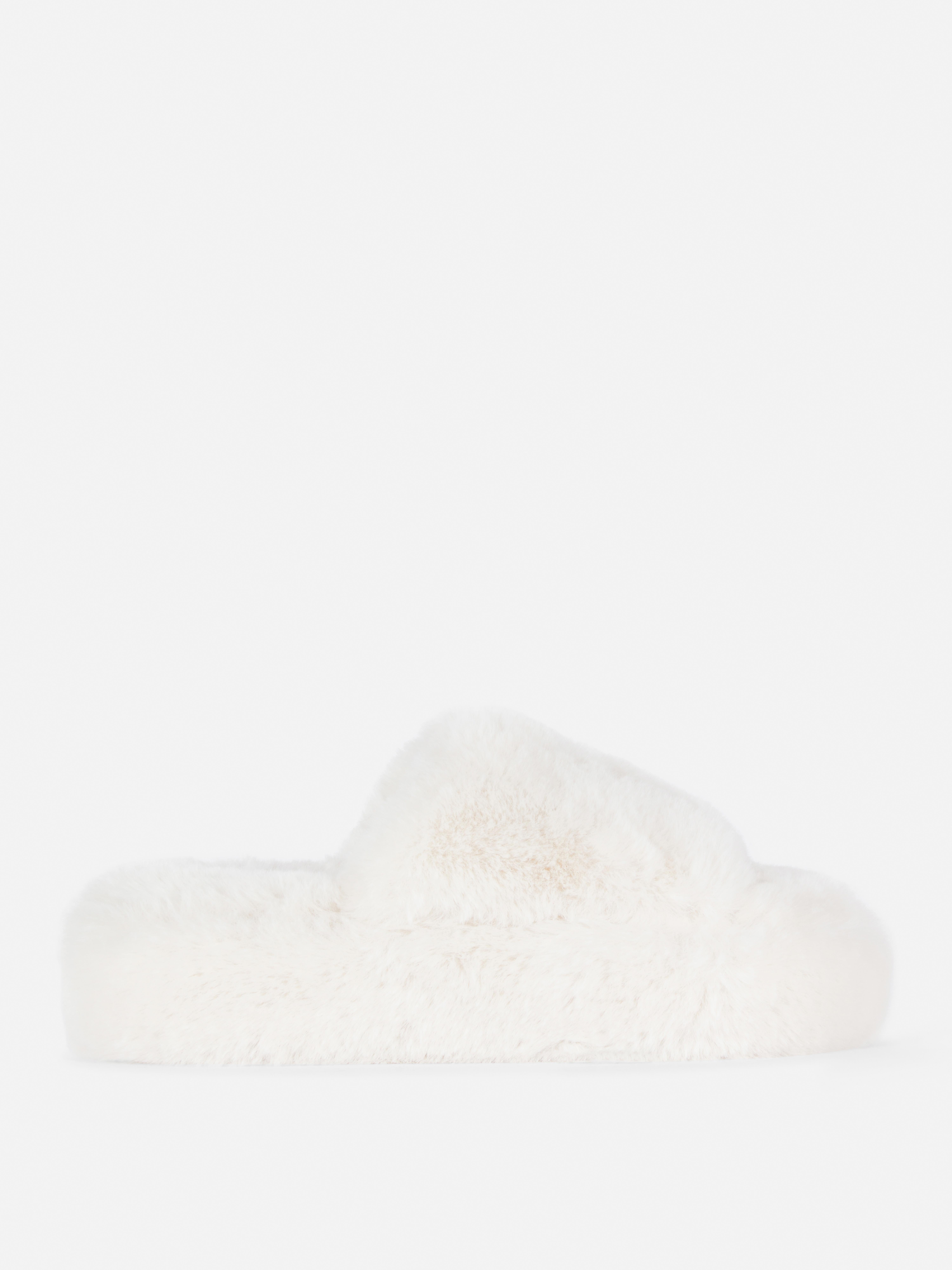 Faux Fur Platform Mule Slippers
