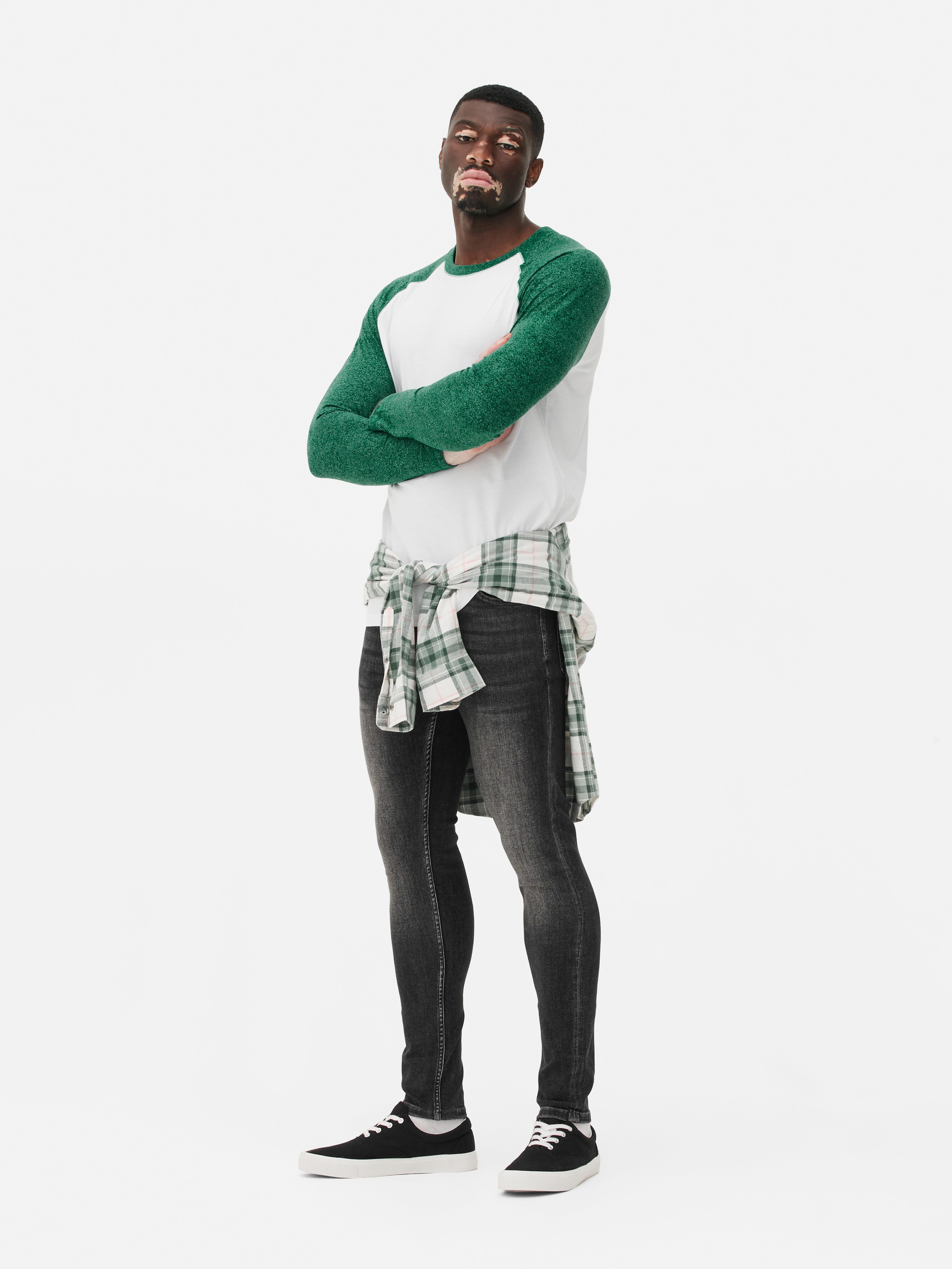 Long Sleeve Baseball T shirt Primark