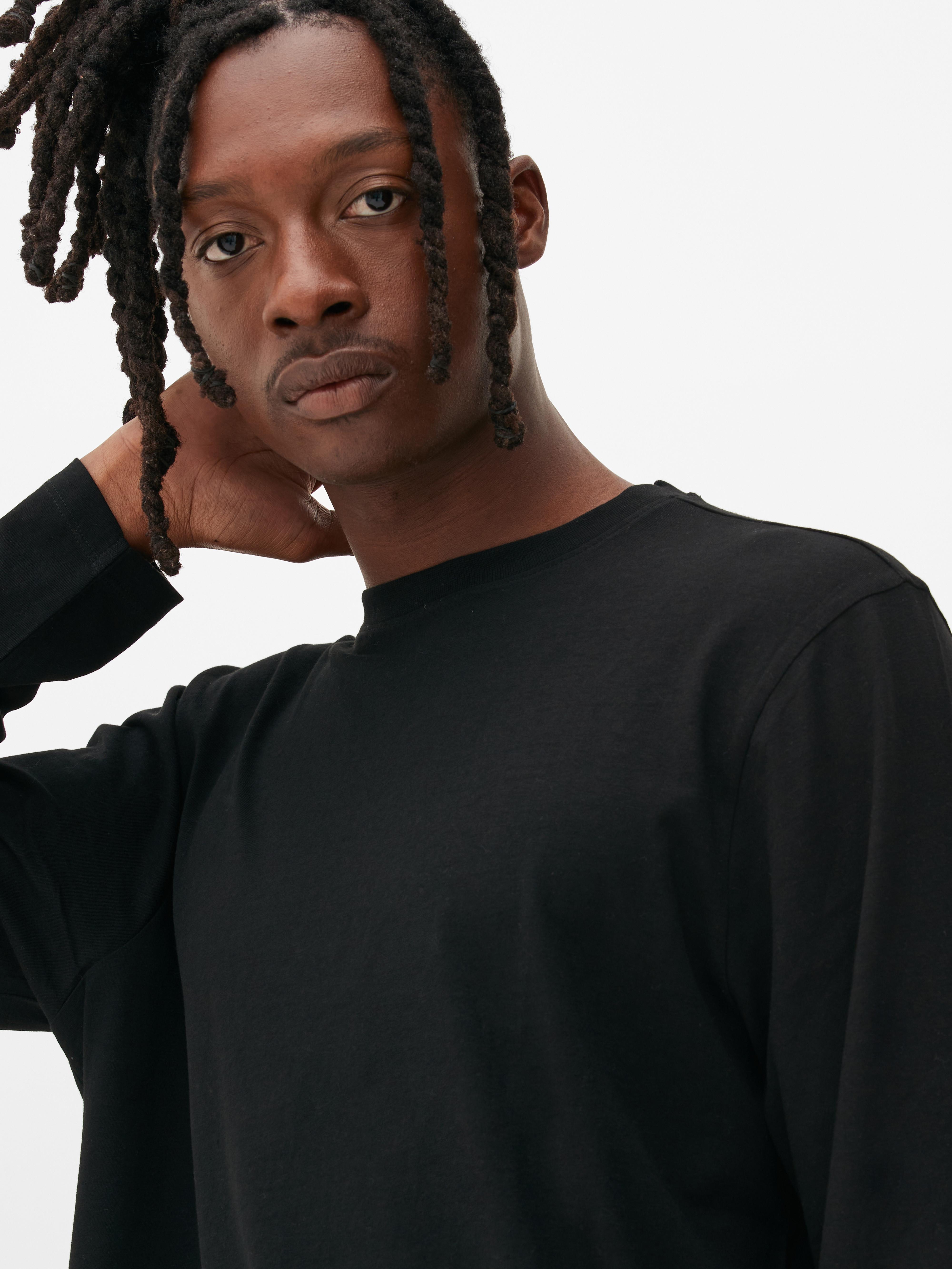 Men's Black Essential Long Sleeve T-Shirt | Primark
