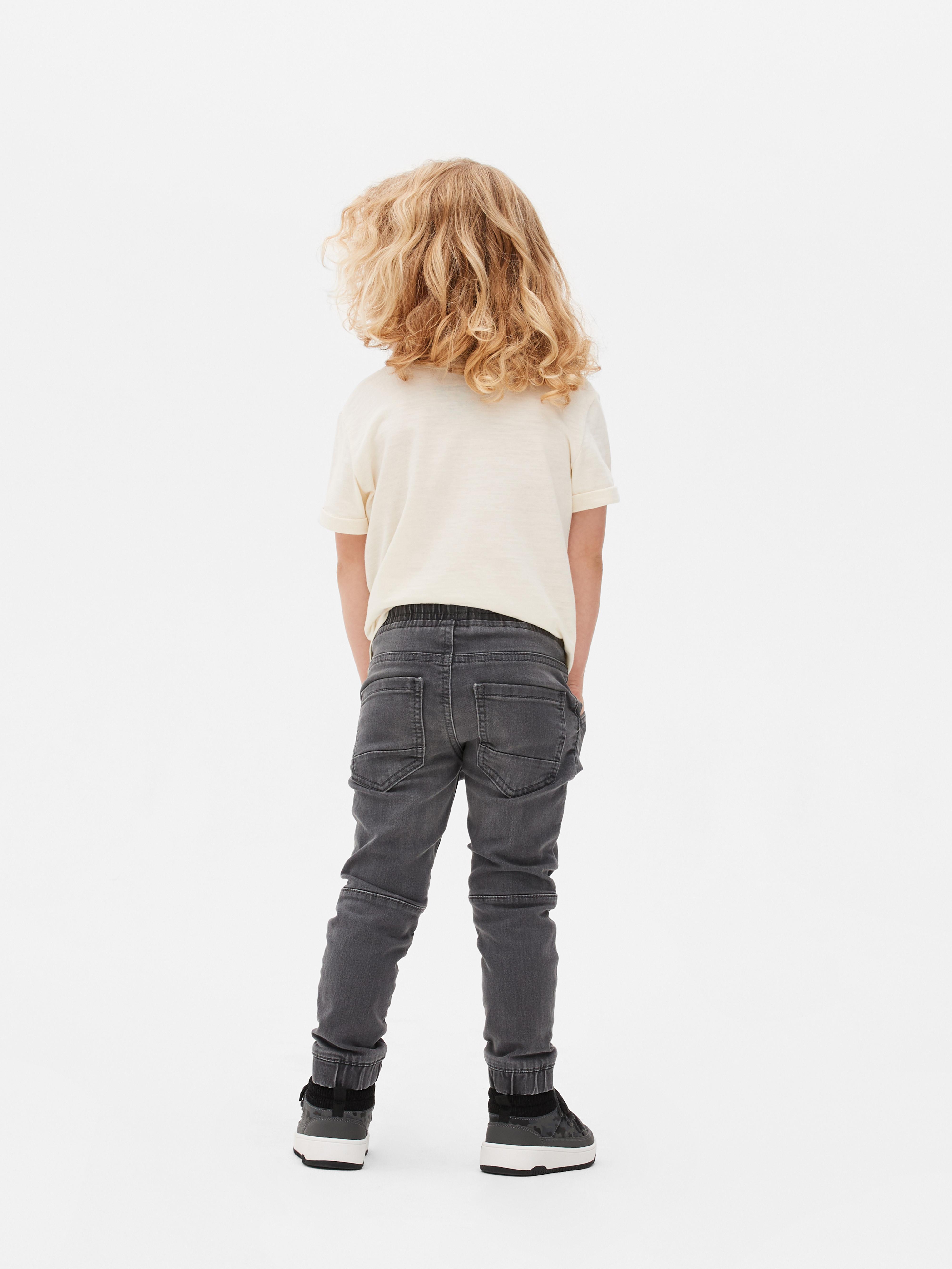 Boys Dark Grey Panelled Denim Joggers | Primark