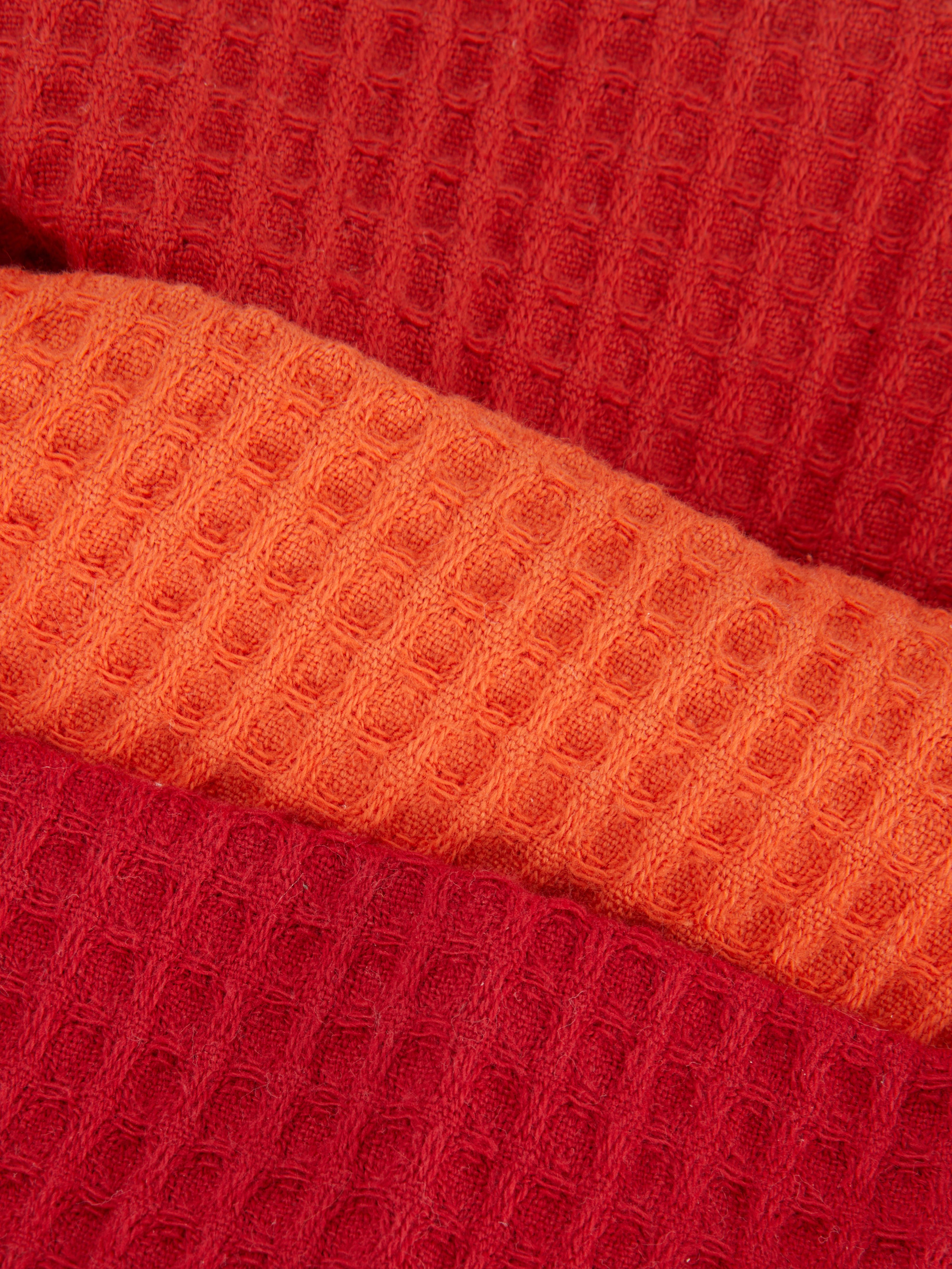 Red 3pk Waffle Tea Towels Penneys