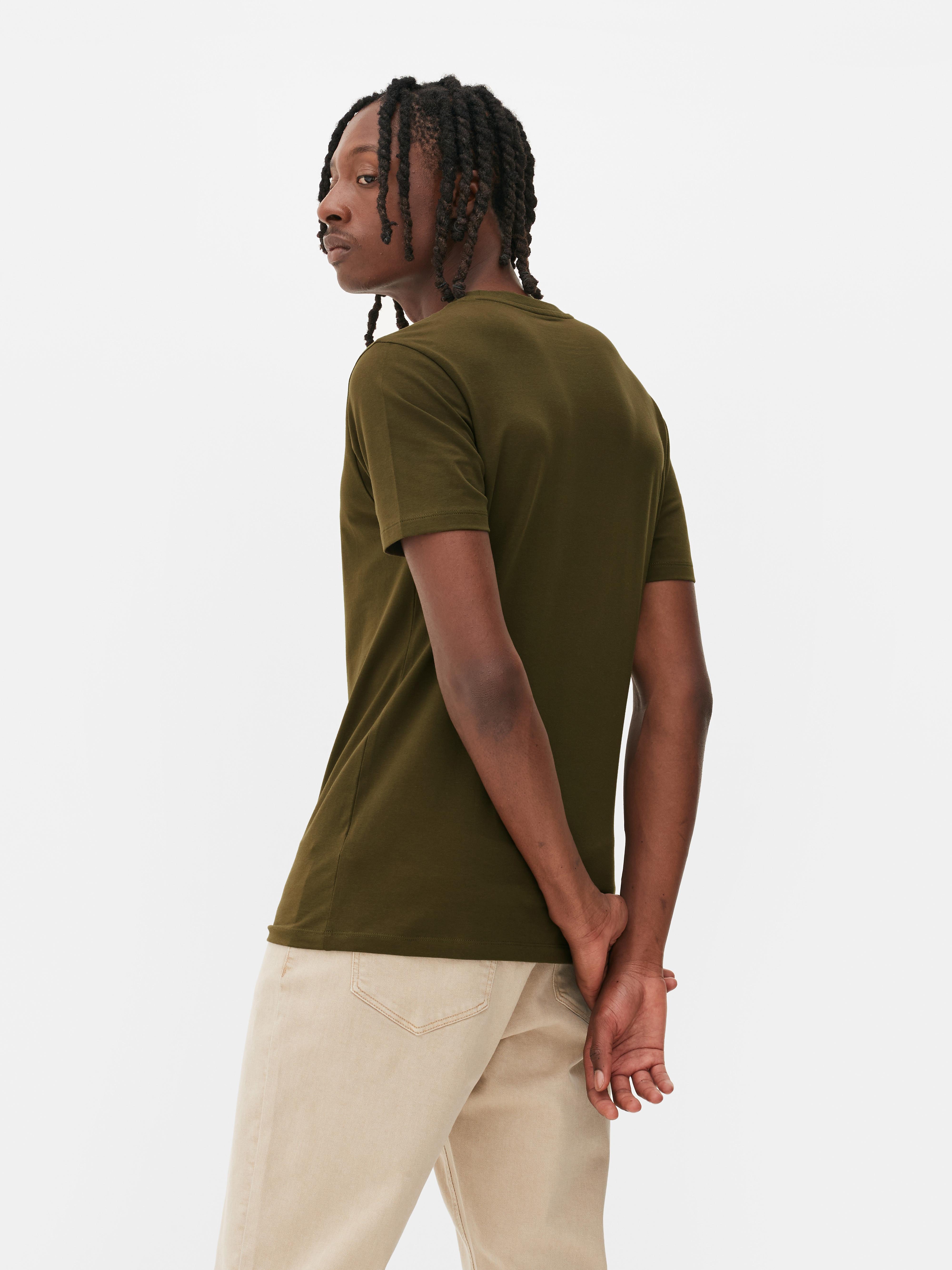 Olive green crew 2024 neck t shirt