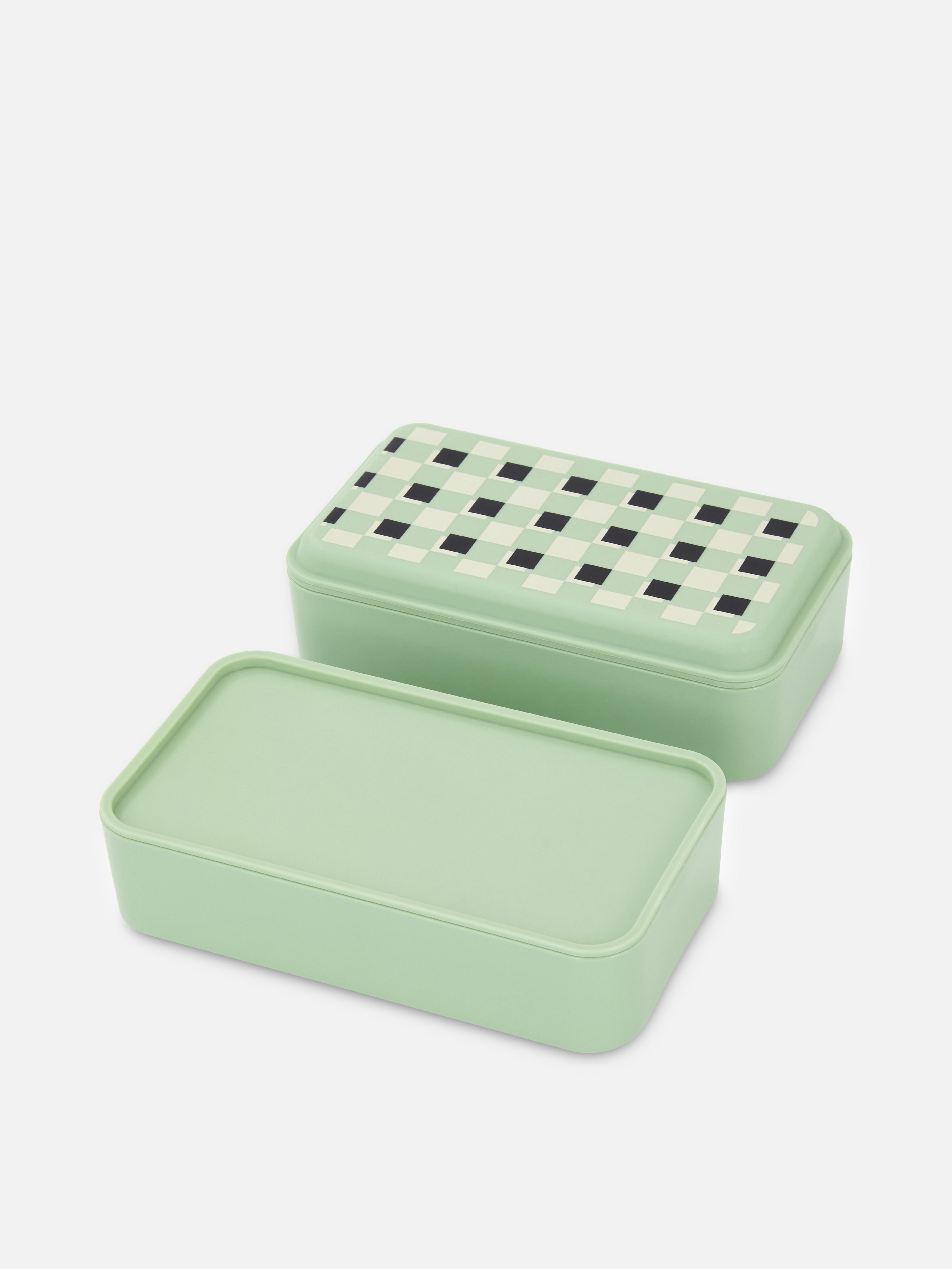 Lunchboxen met print, set van 2