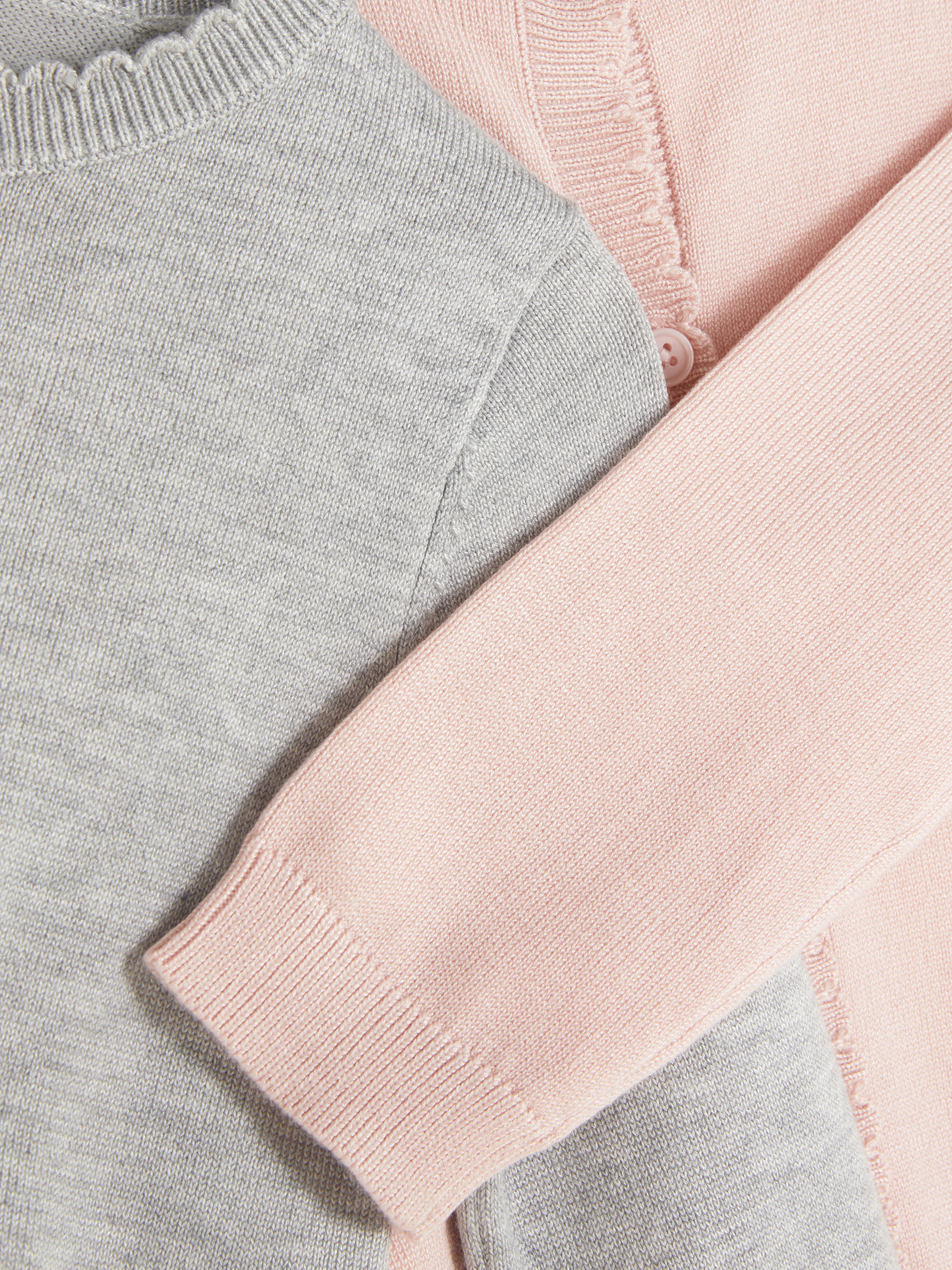 1.5-8yrs | 2pk Scallop Trim Cardigans
