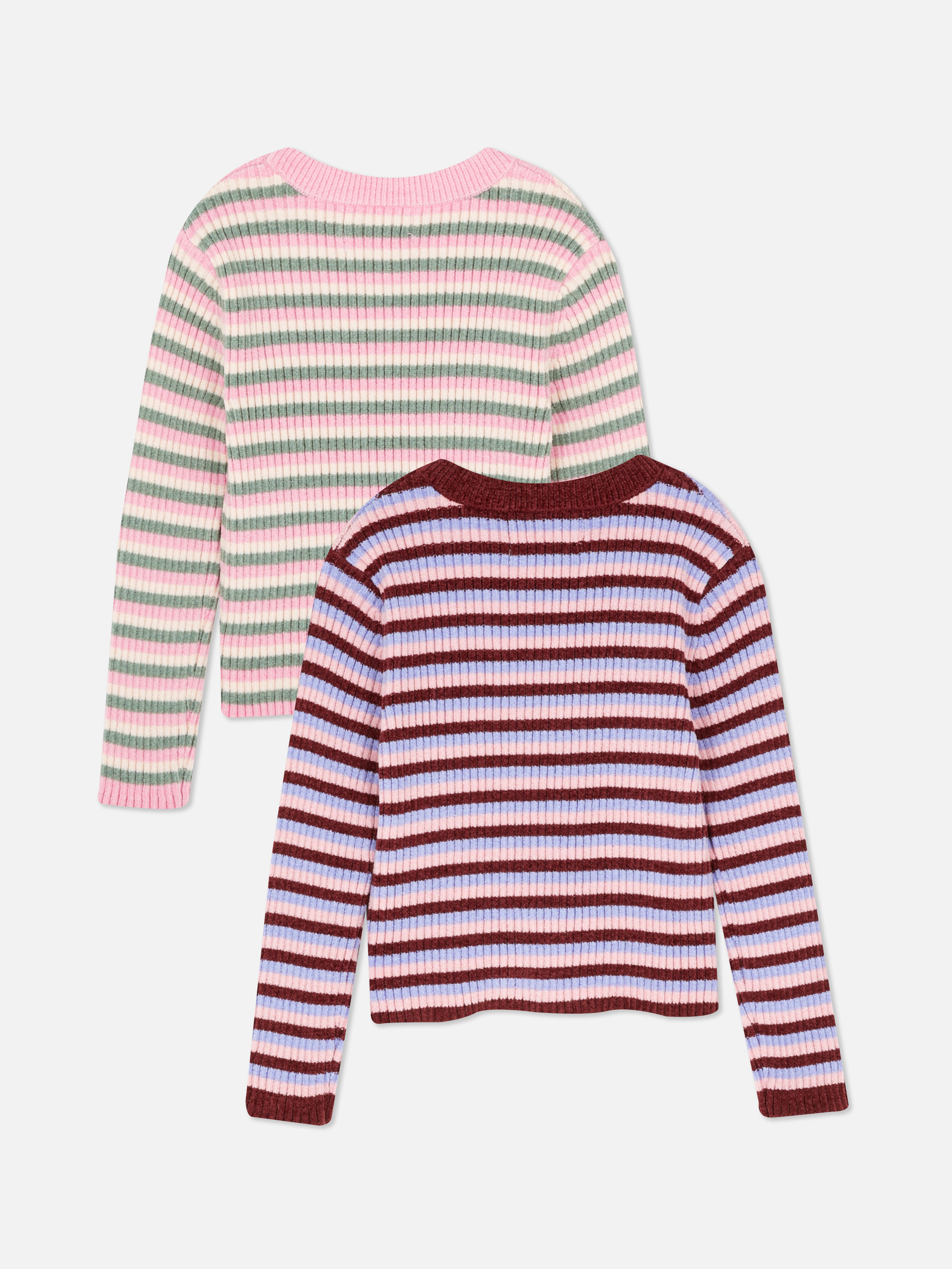 1.5-8yrs | 2pk Stripe Chenille Jumpers