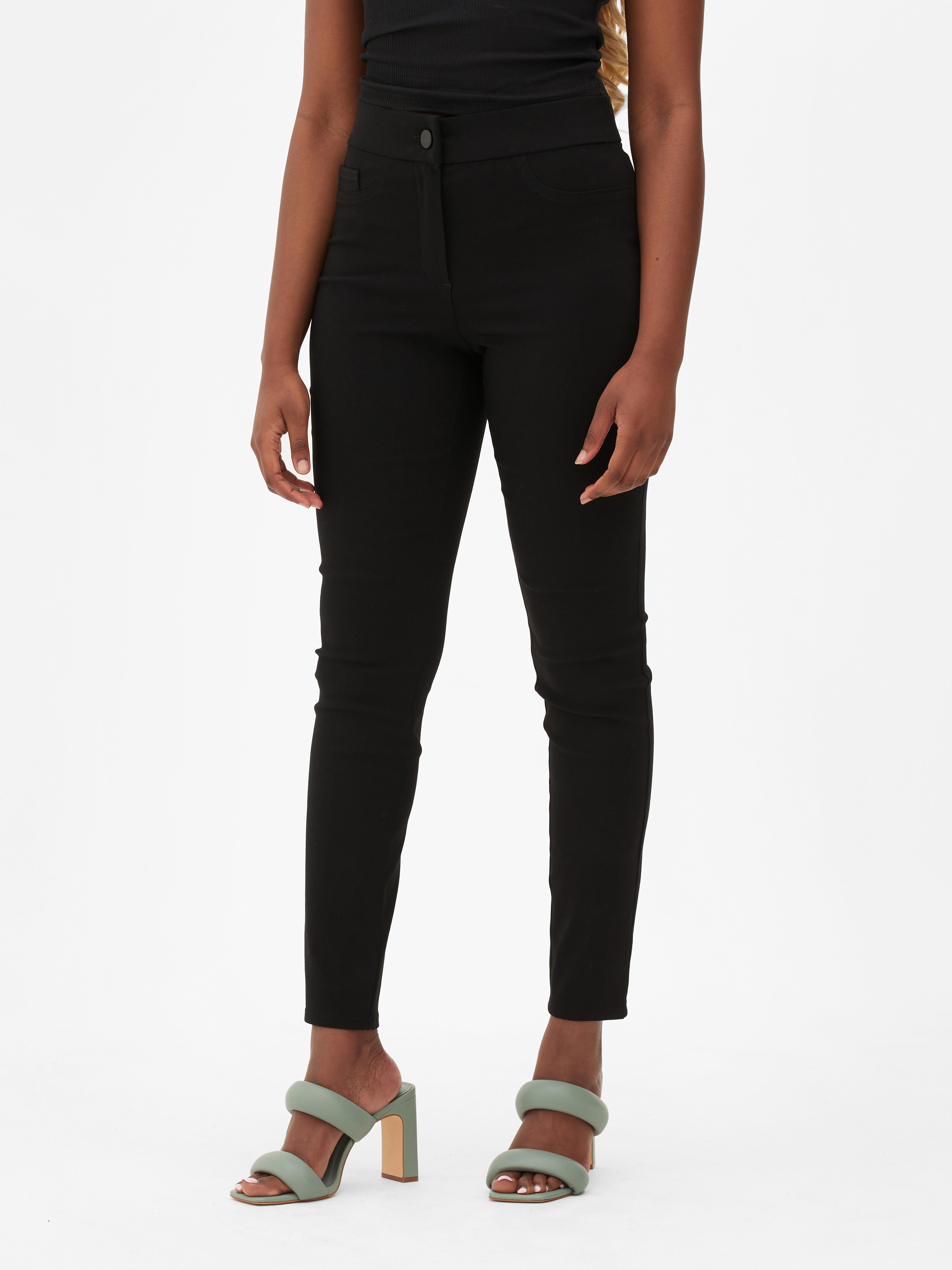 Women s Black Slim Fit Stretch Pants Primark