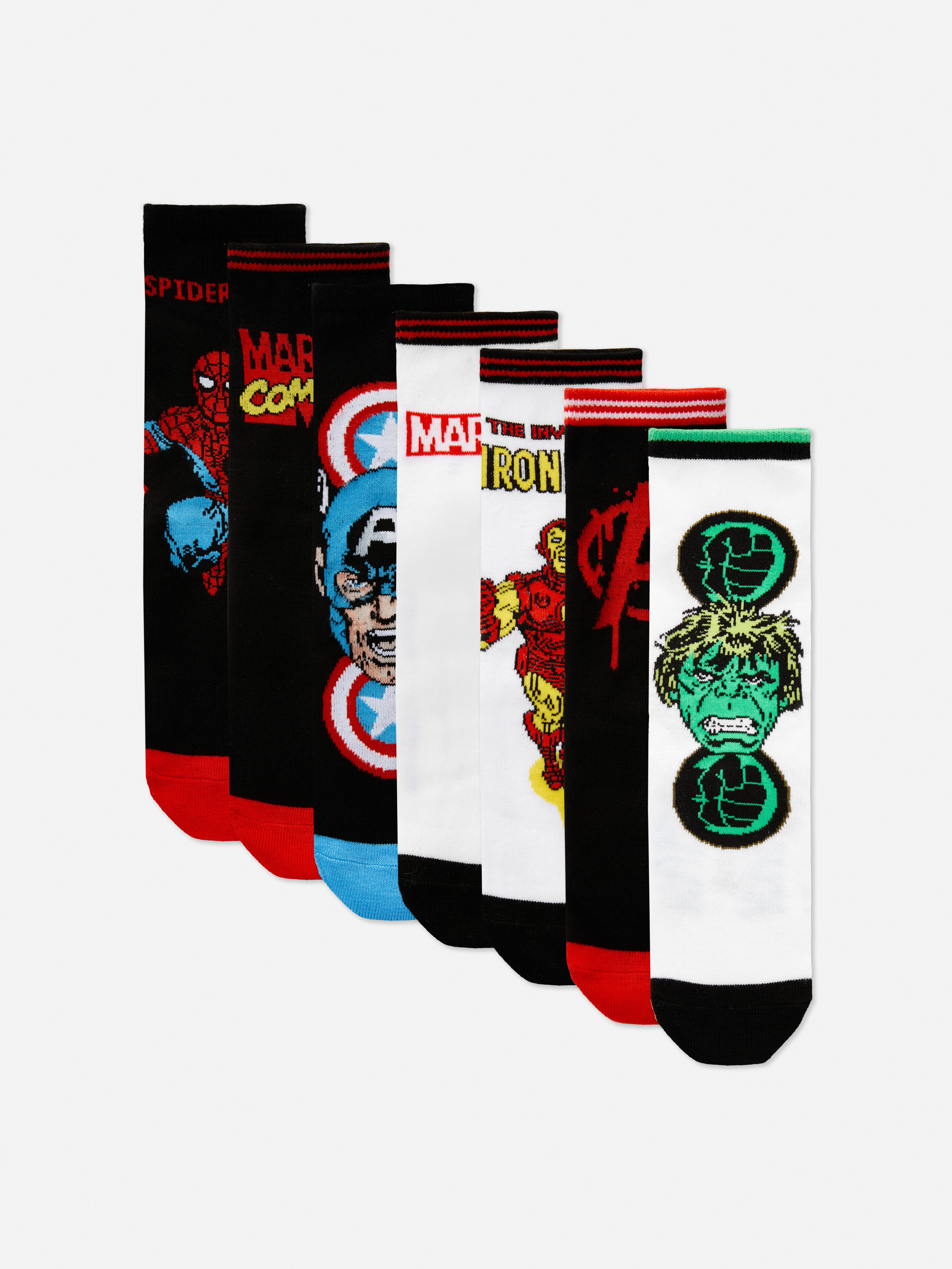 7pk Marvel Socks