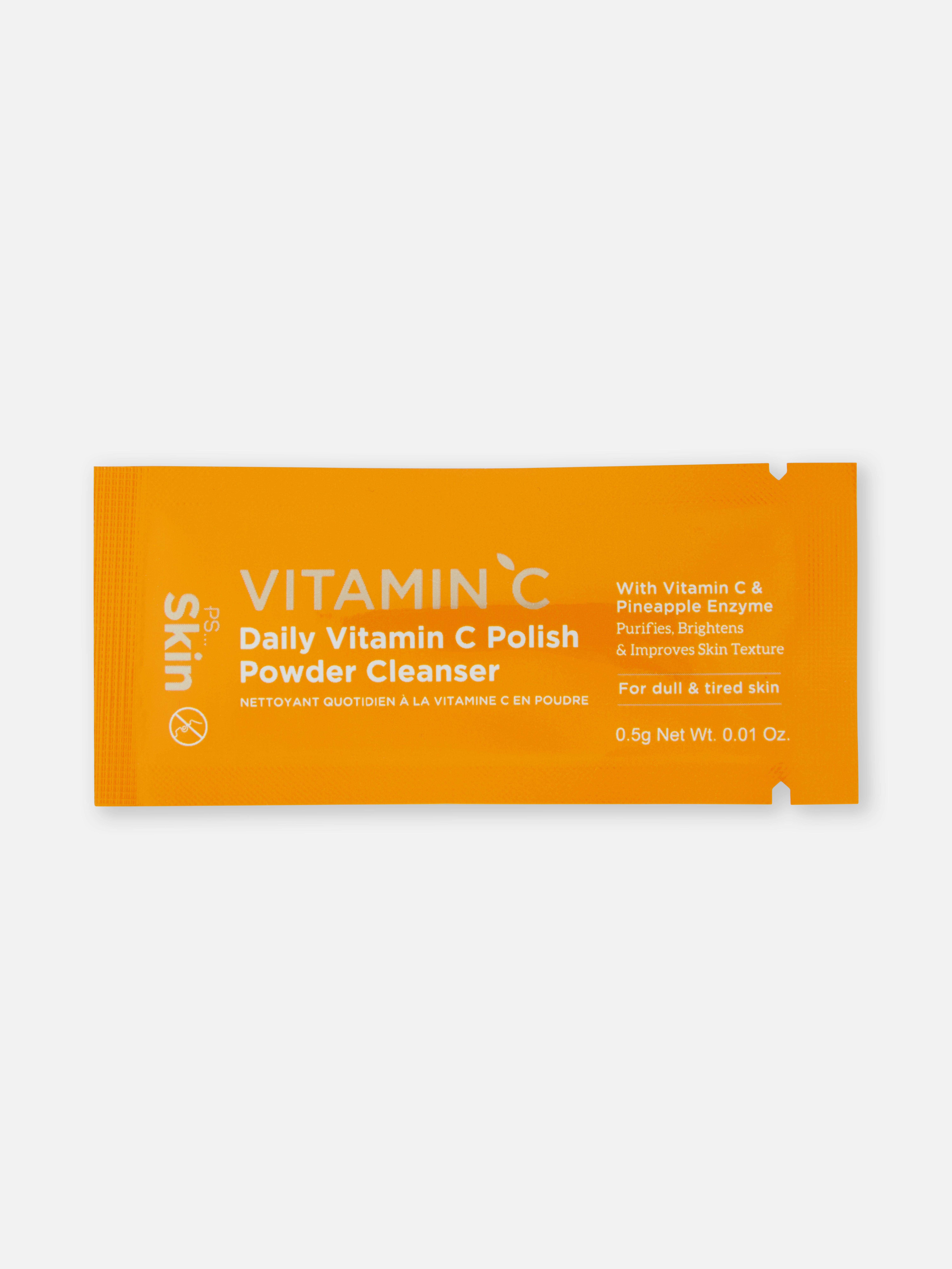 PS… Gesichtsreiniger mit Vitamin-C-Pulver
