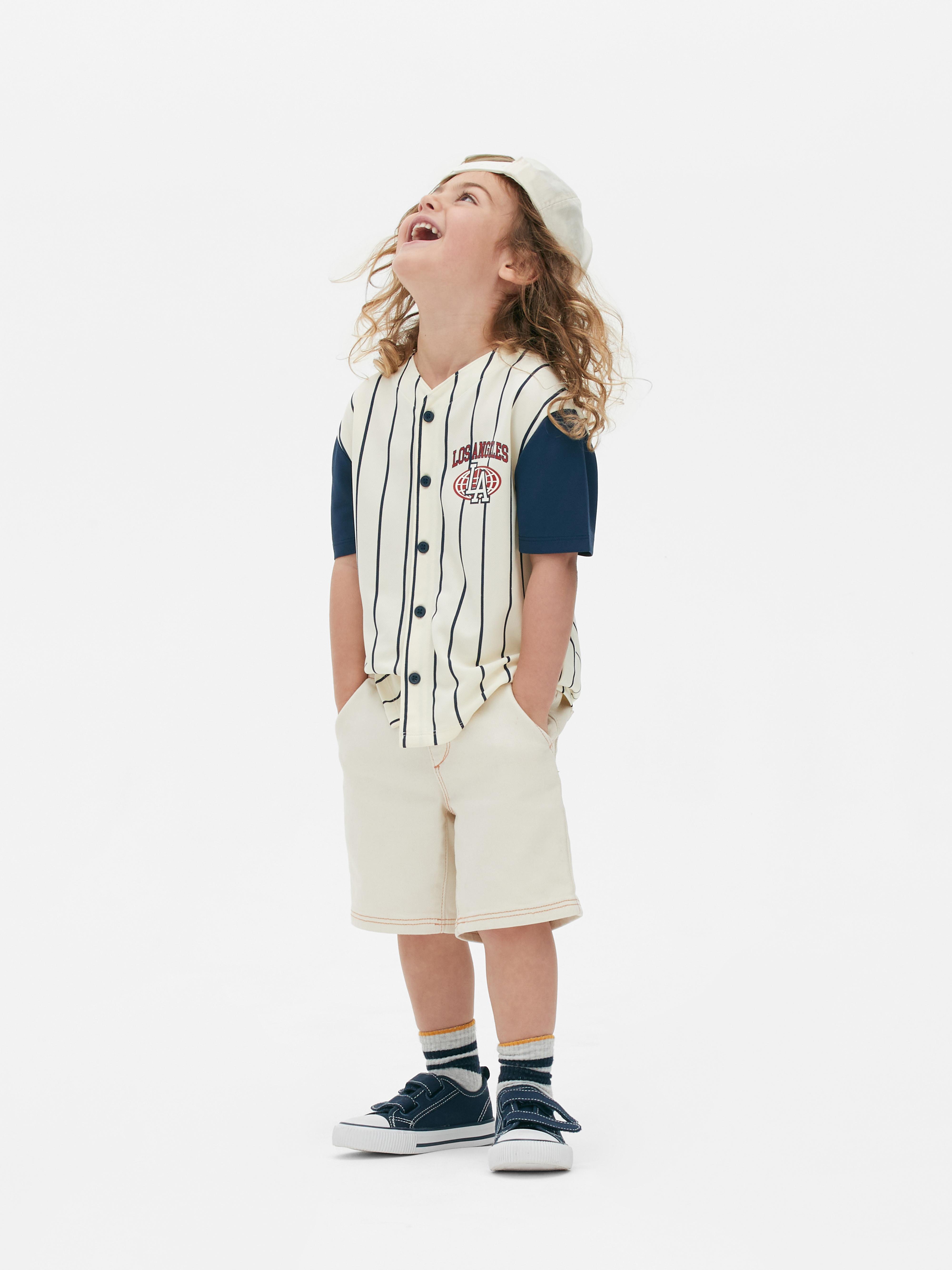 Boys Ecru Los Angeles Striped Baseball Shirt | Primark