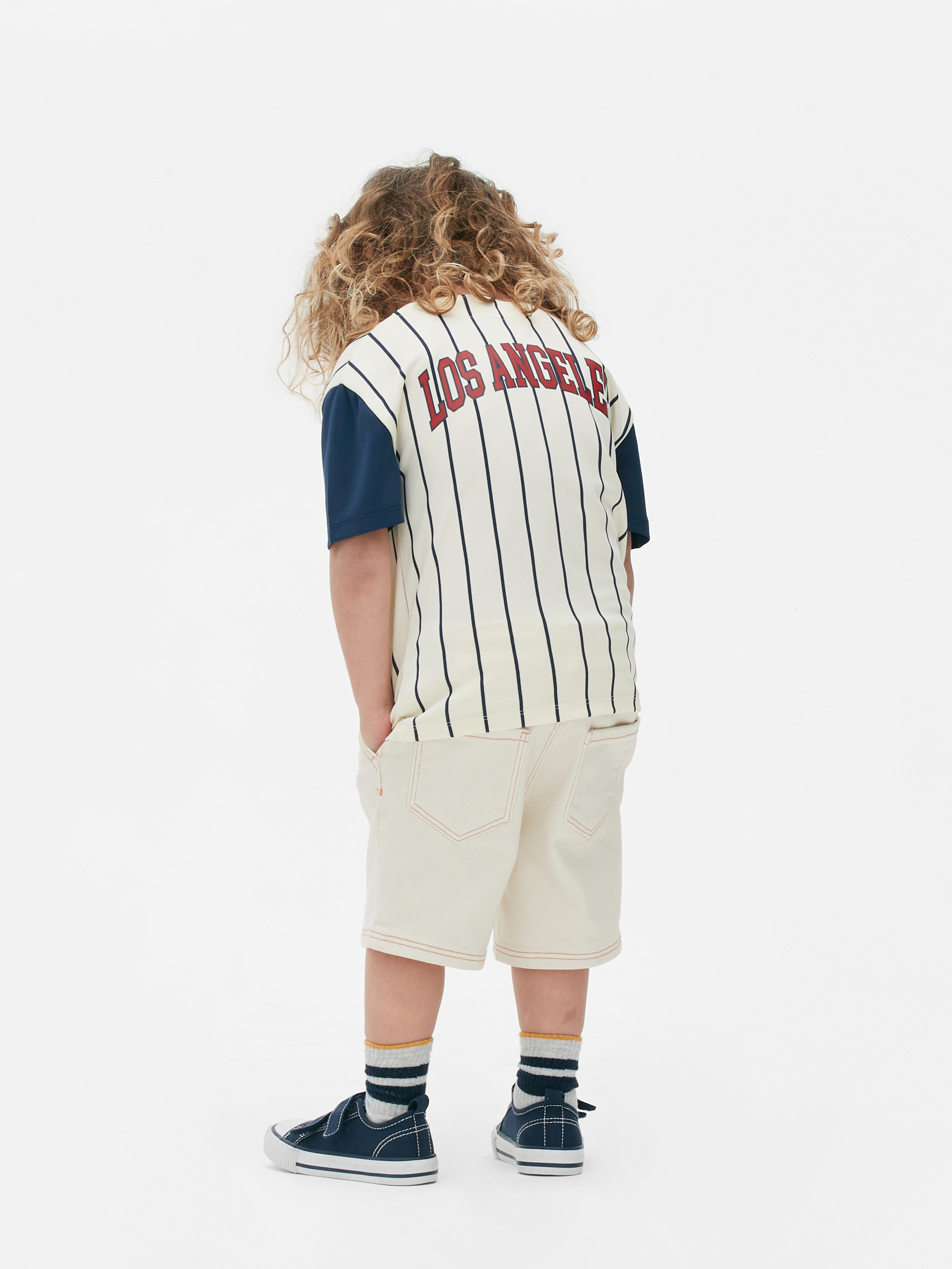 Los Angeles Striped Baseball Shirt