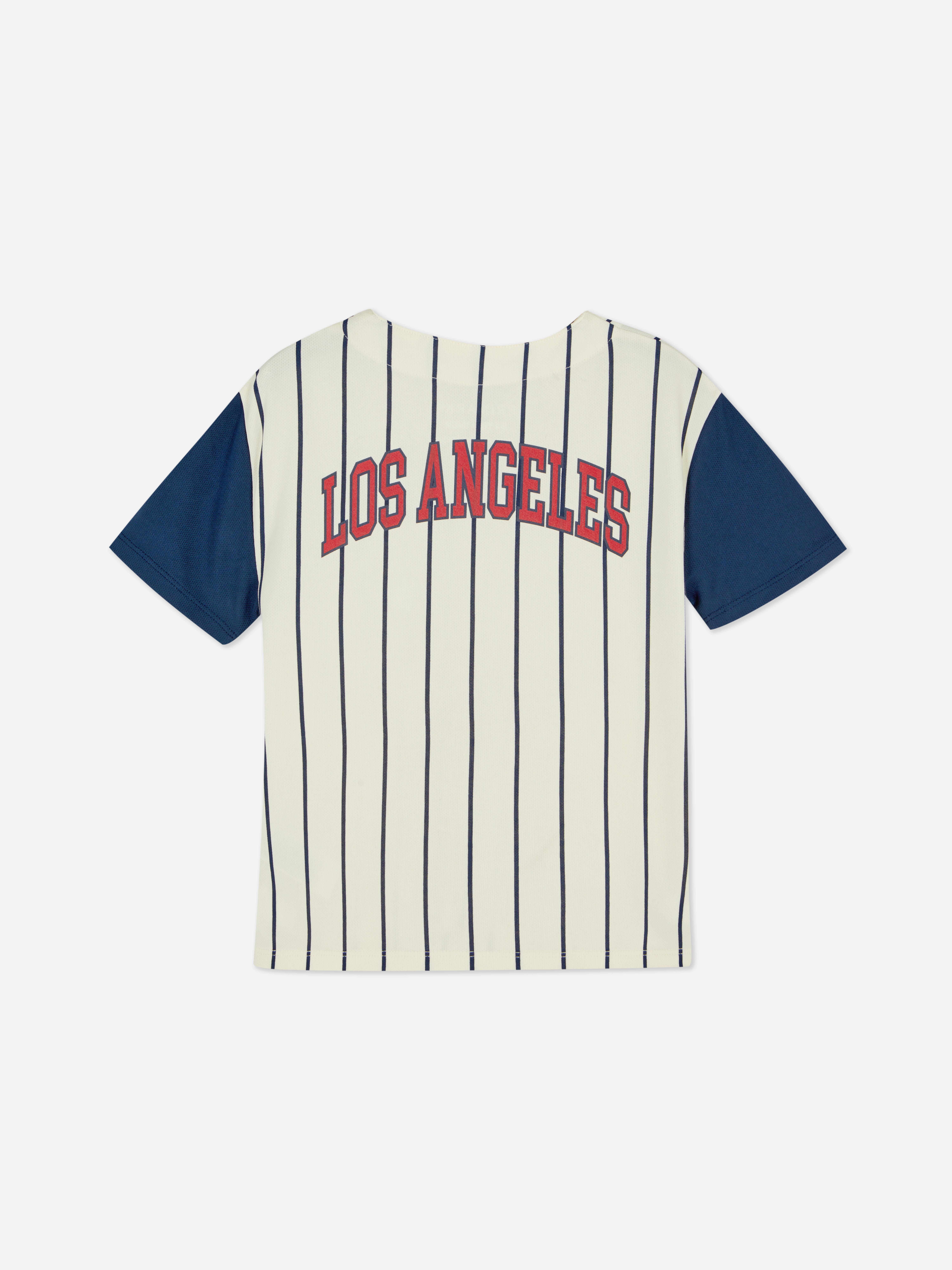 Los Angeles Striped Baseball Shirt