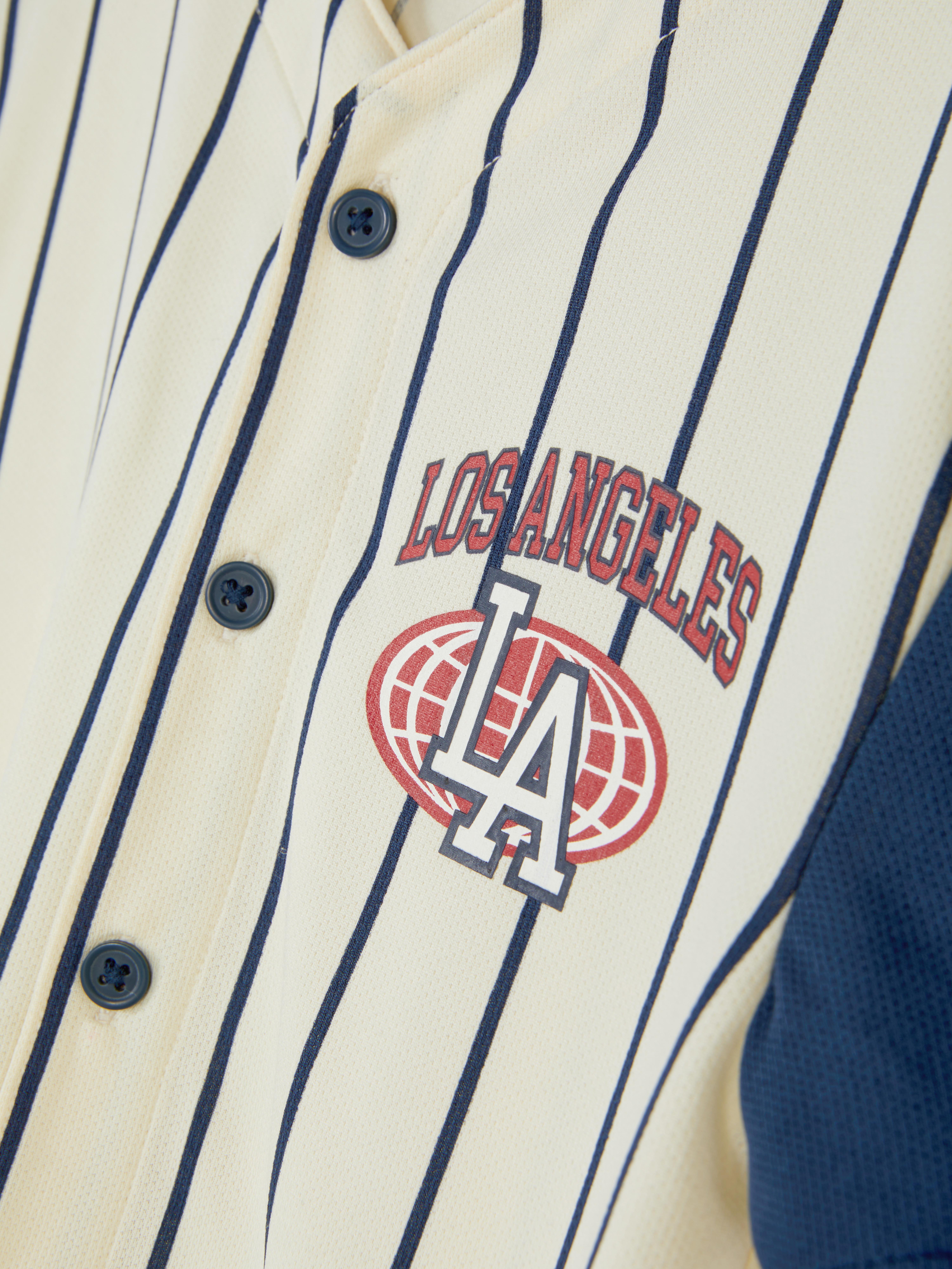 Los Angeles Striped Baseball Shirt