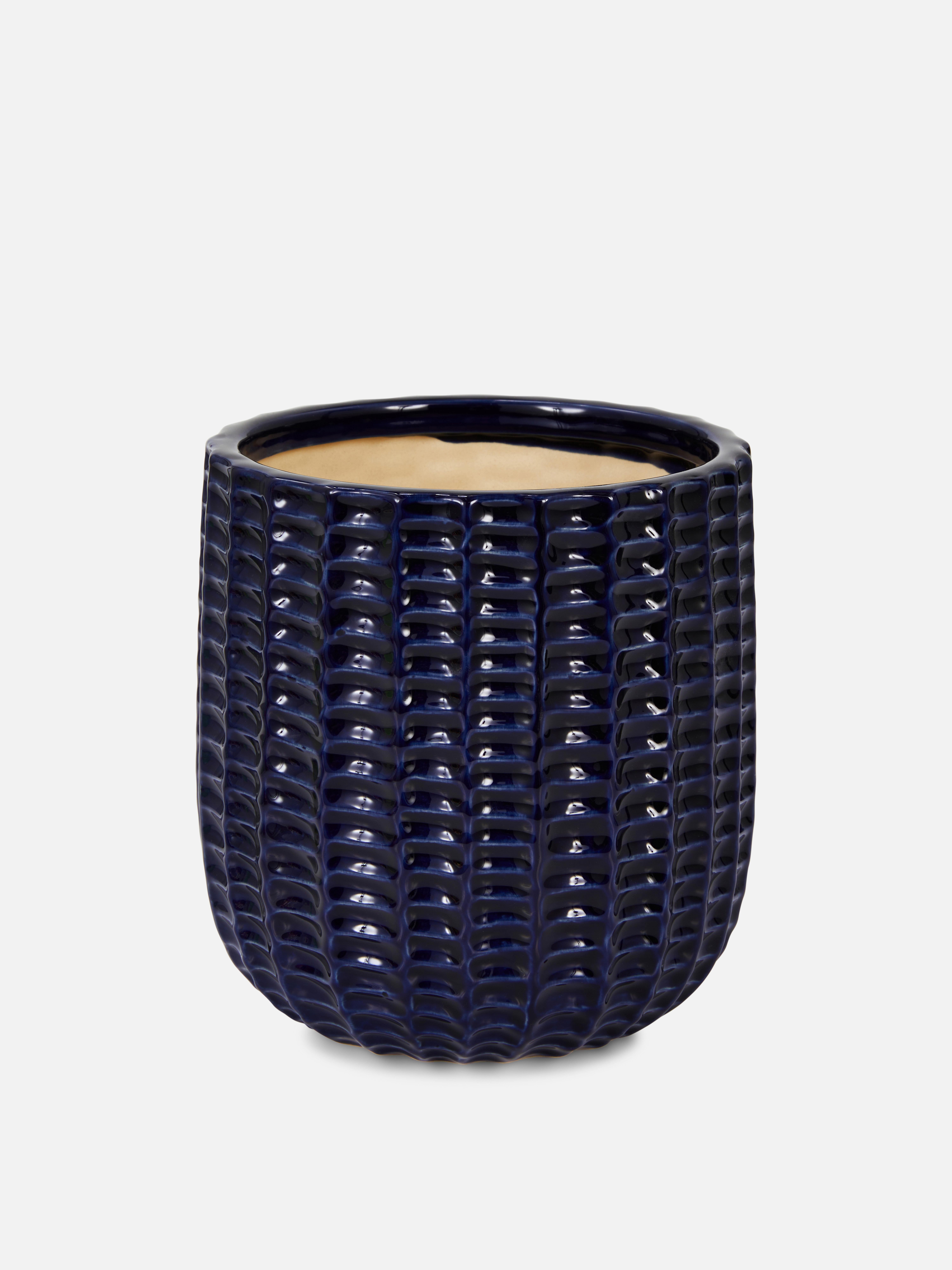 Textured Ceramic Plant Pot
