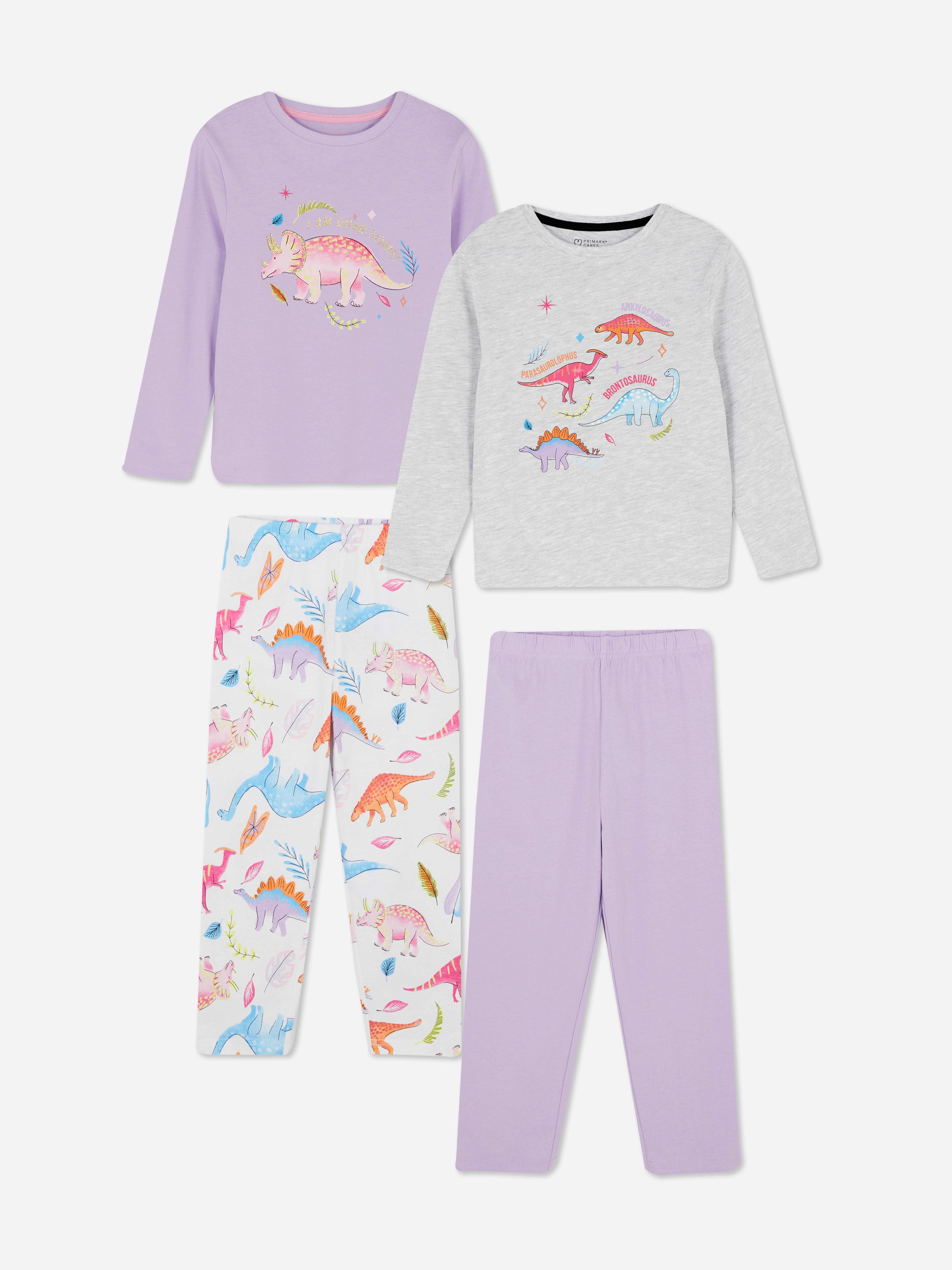 Pyjama's met dinosaurusprint, set van 2