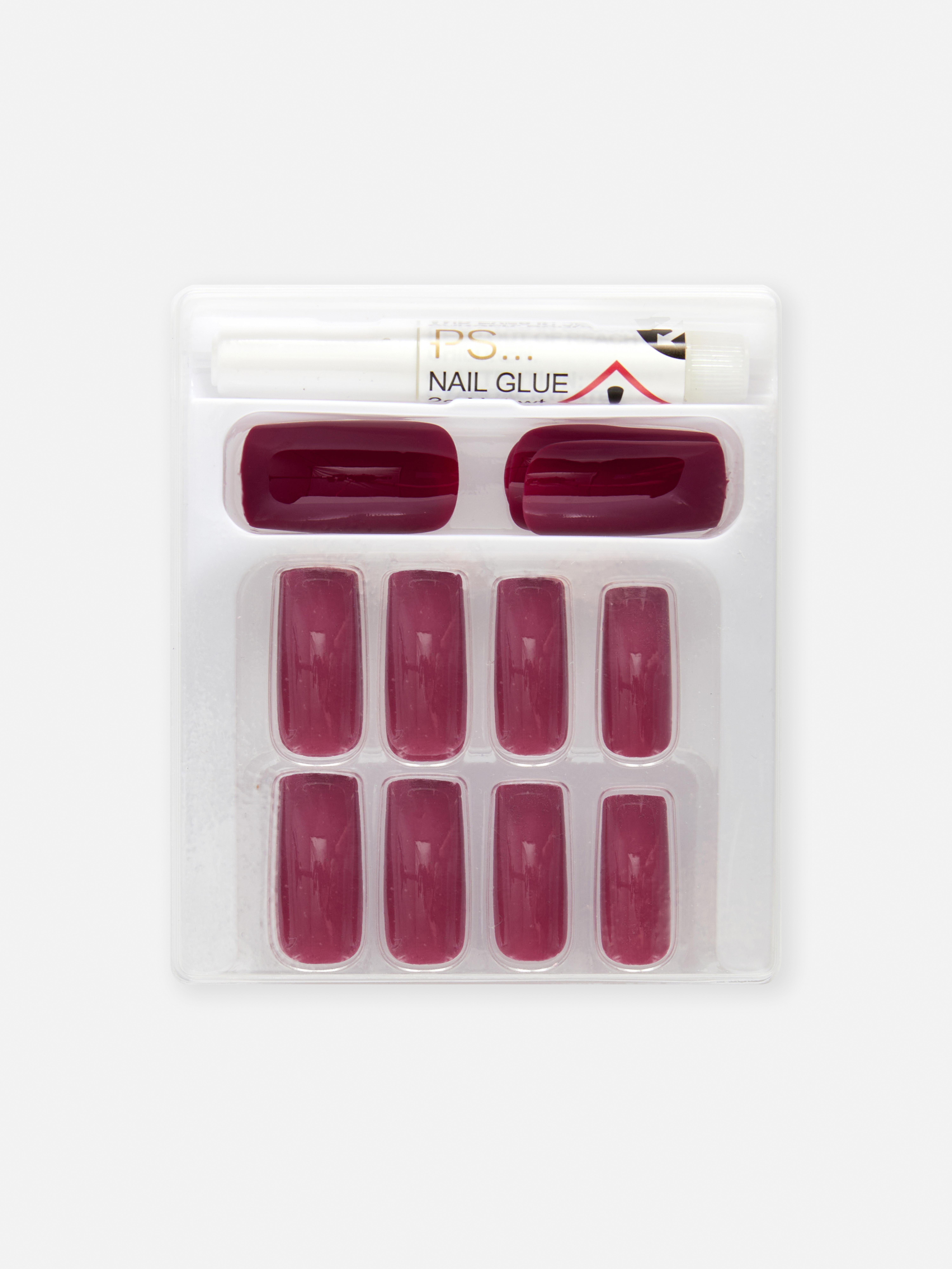 PS... Long Square Gloss False Nails