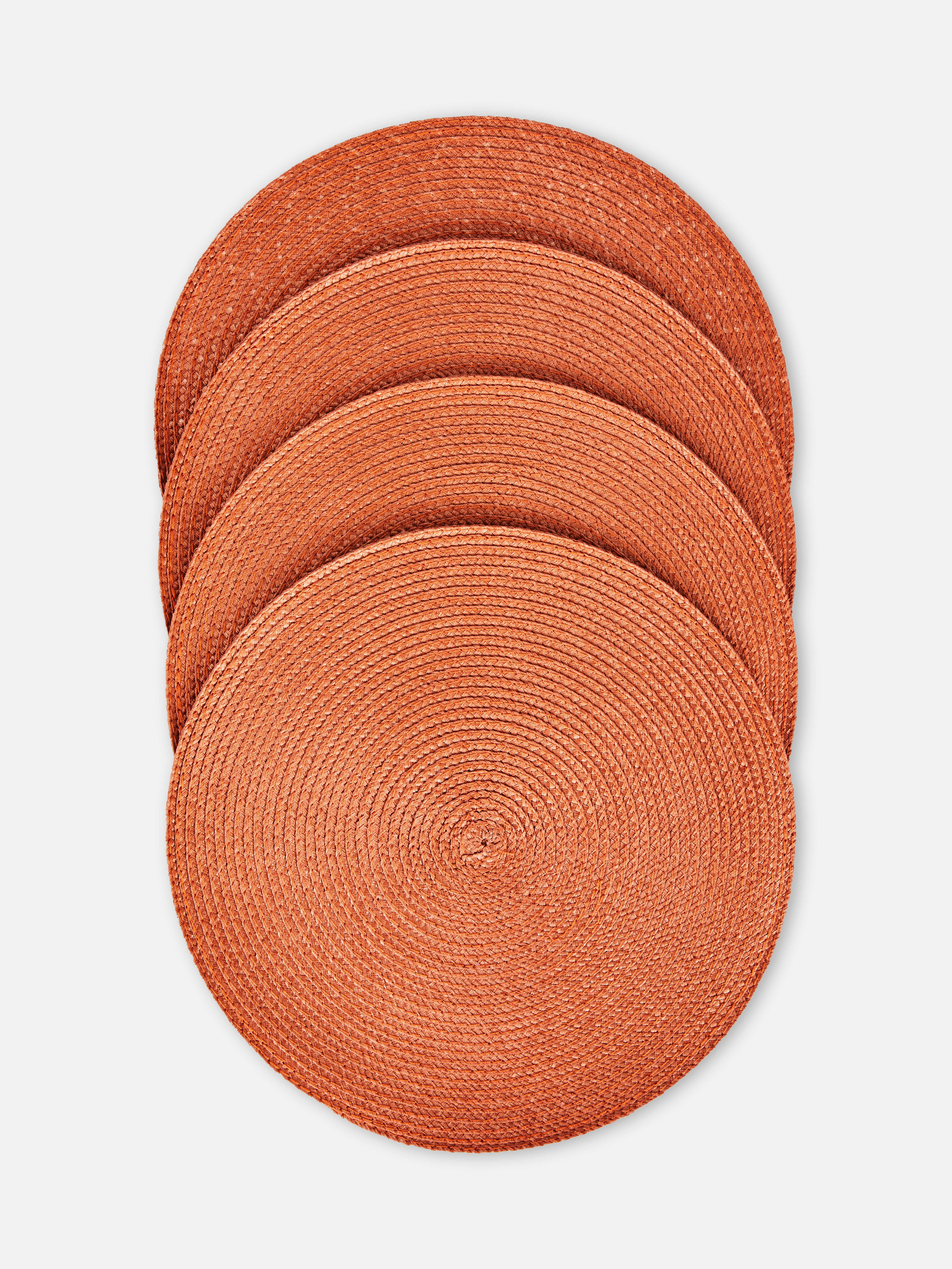 4pk Round Woven Placemats
