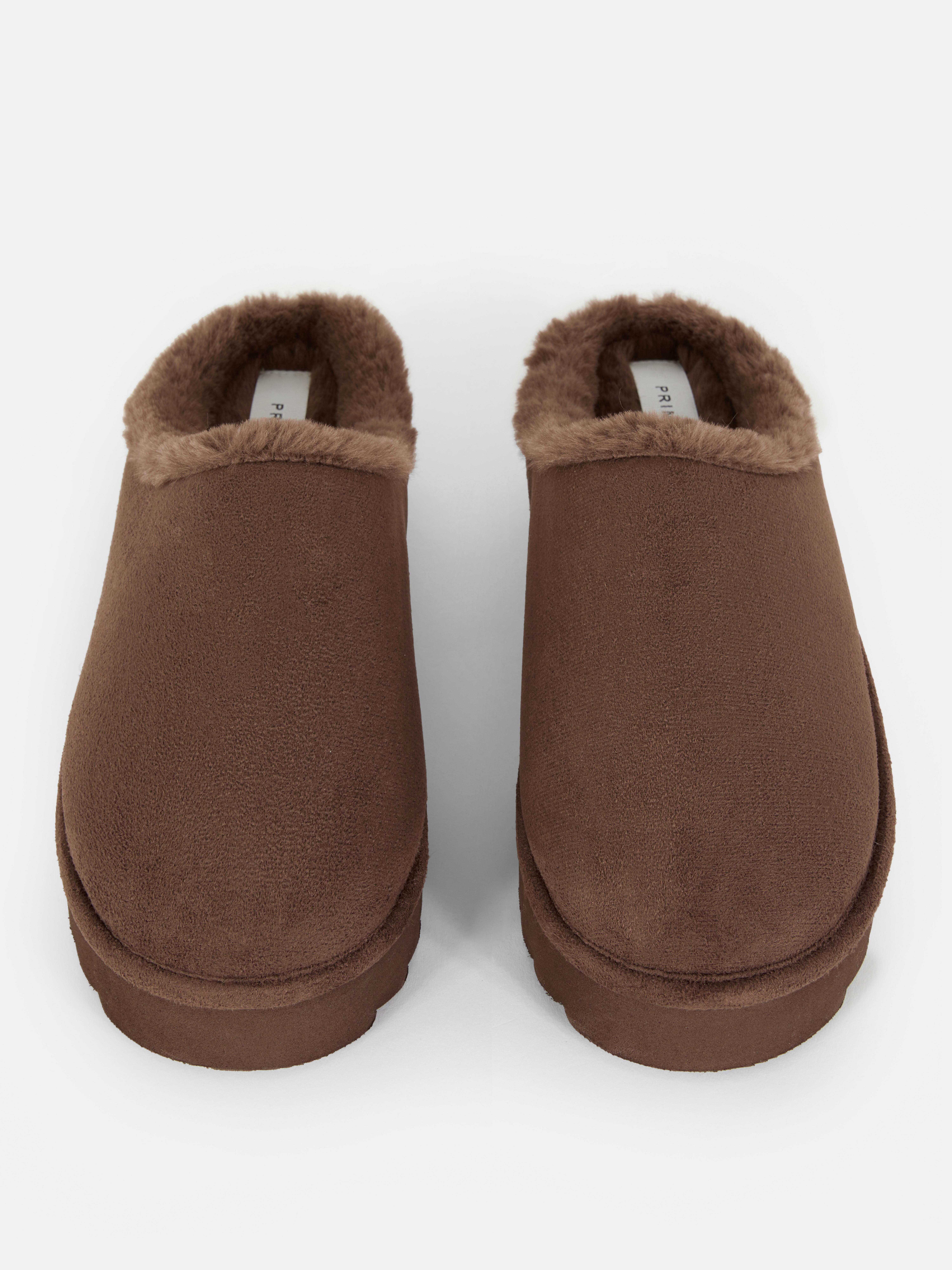 Faux Fur Lined Mule Slipper