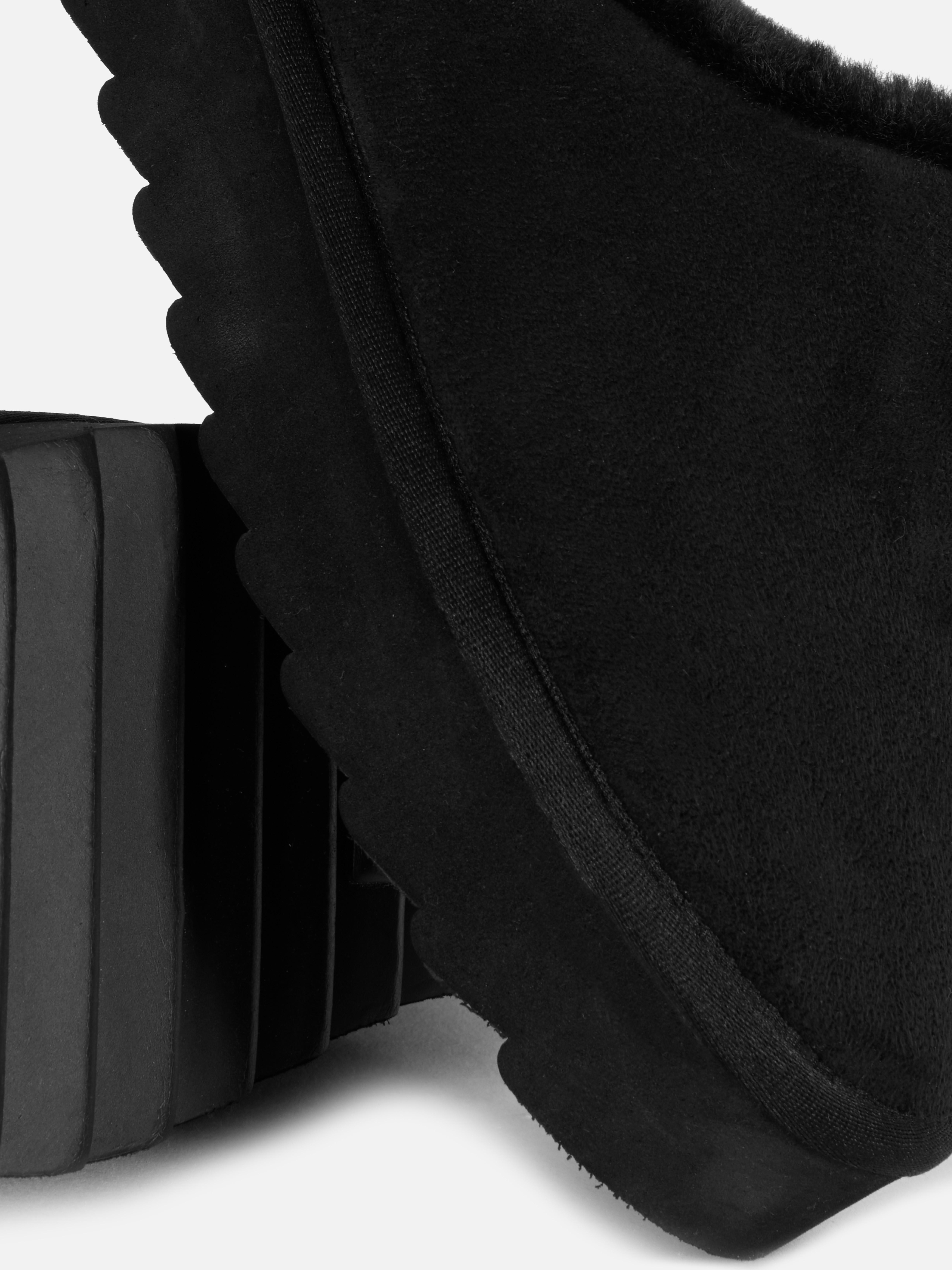 Faux Fur Lined Mule Slipper