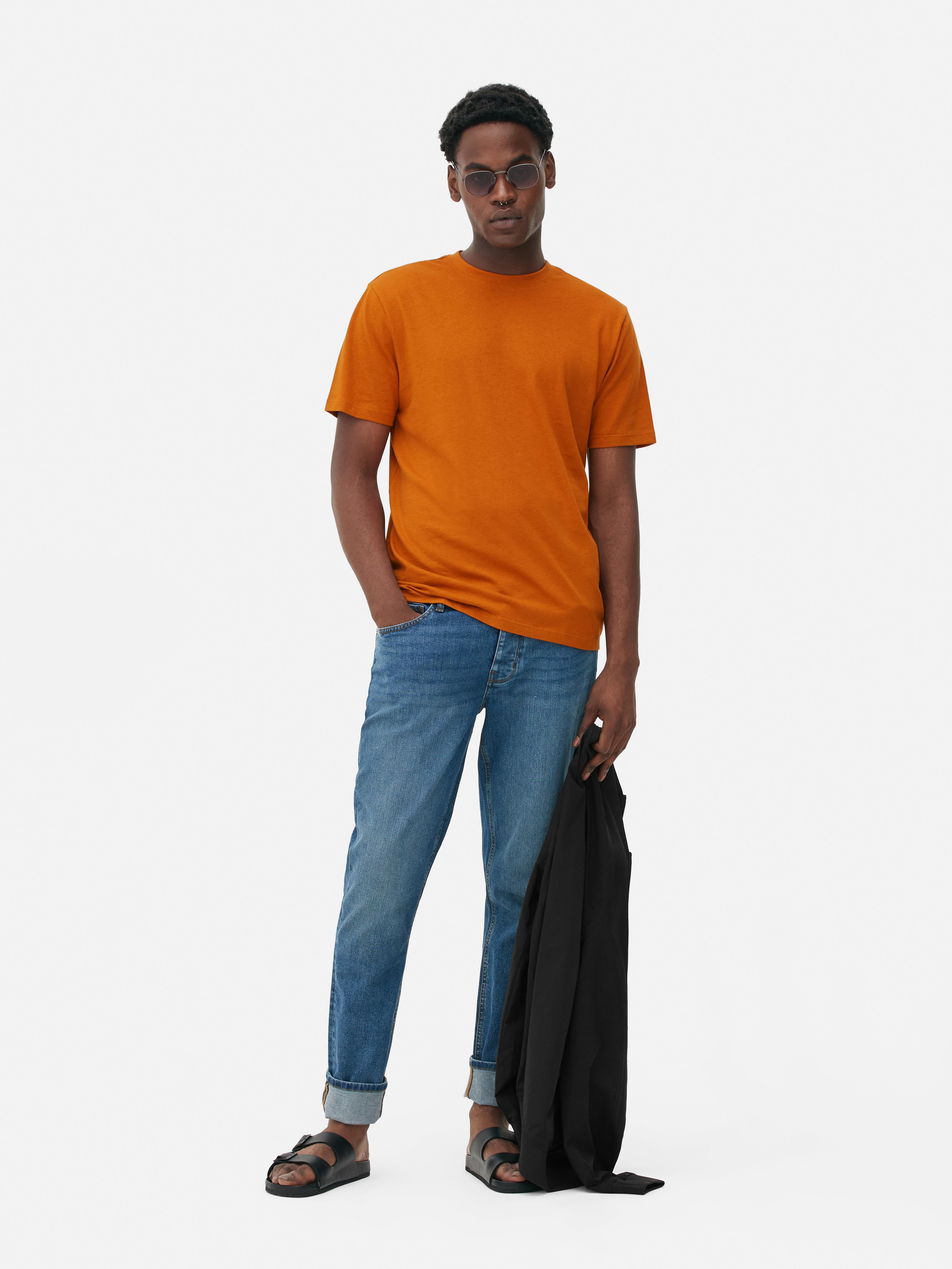 Einfarbiges Essential T-Shirt Orange