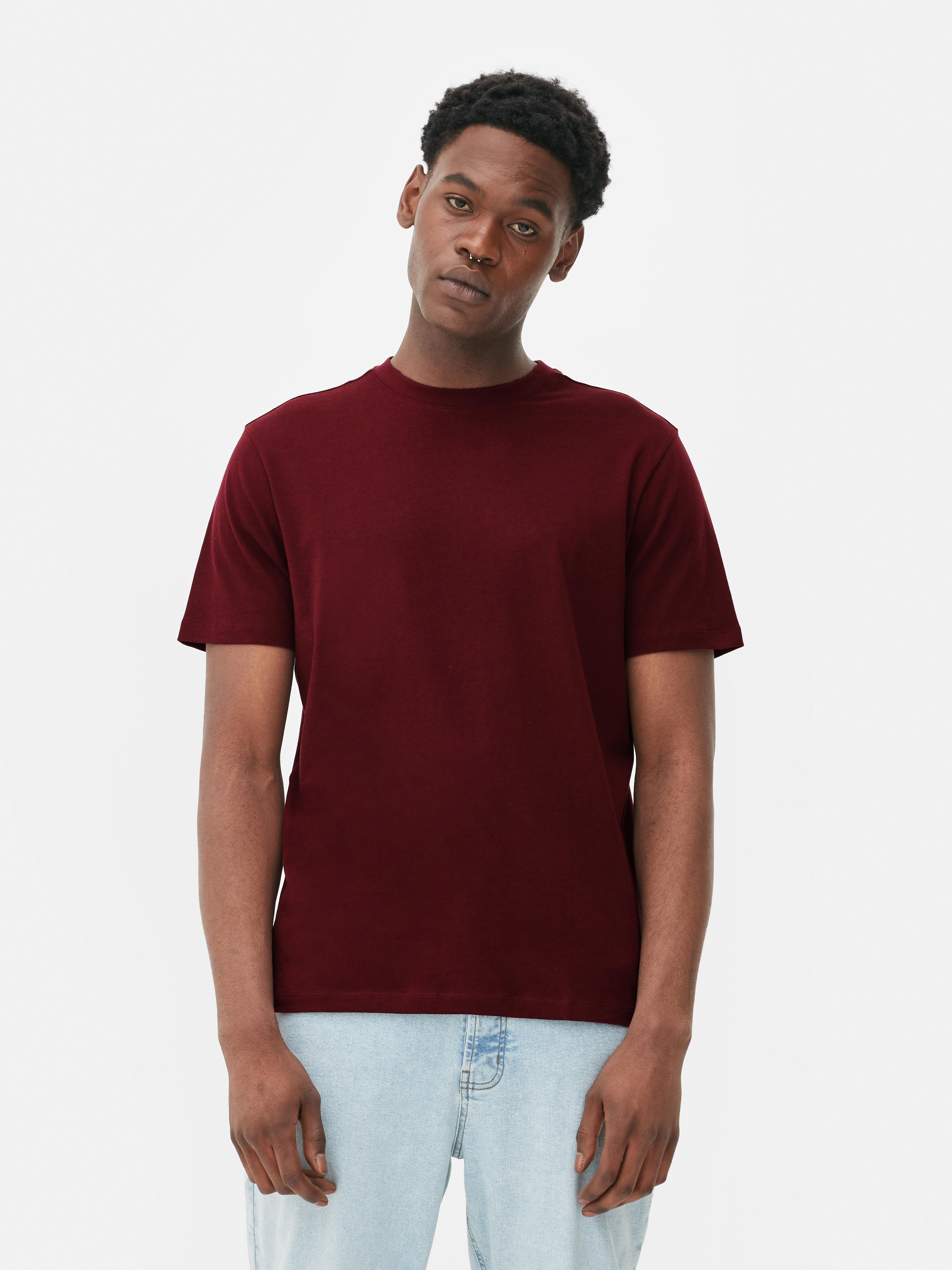 Burgundy t cheap shirt mens