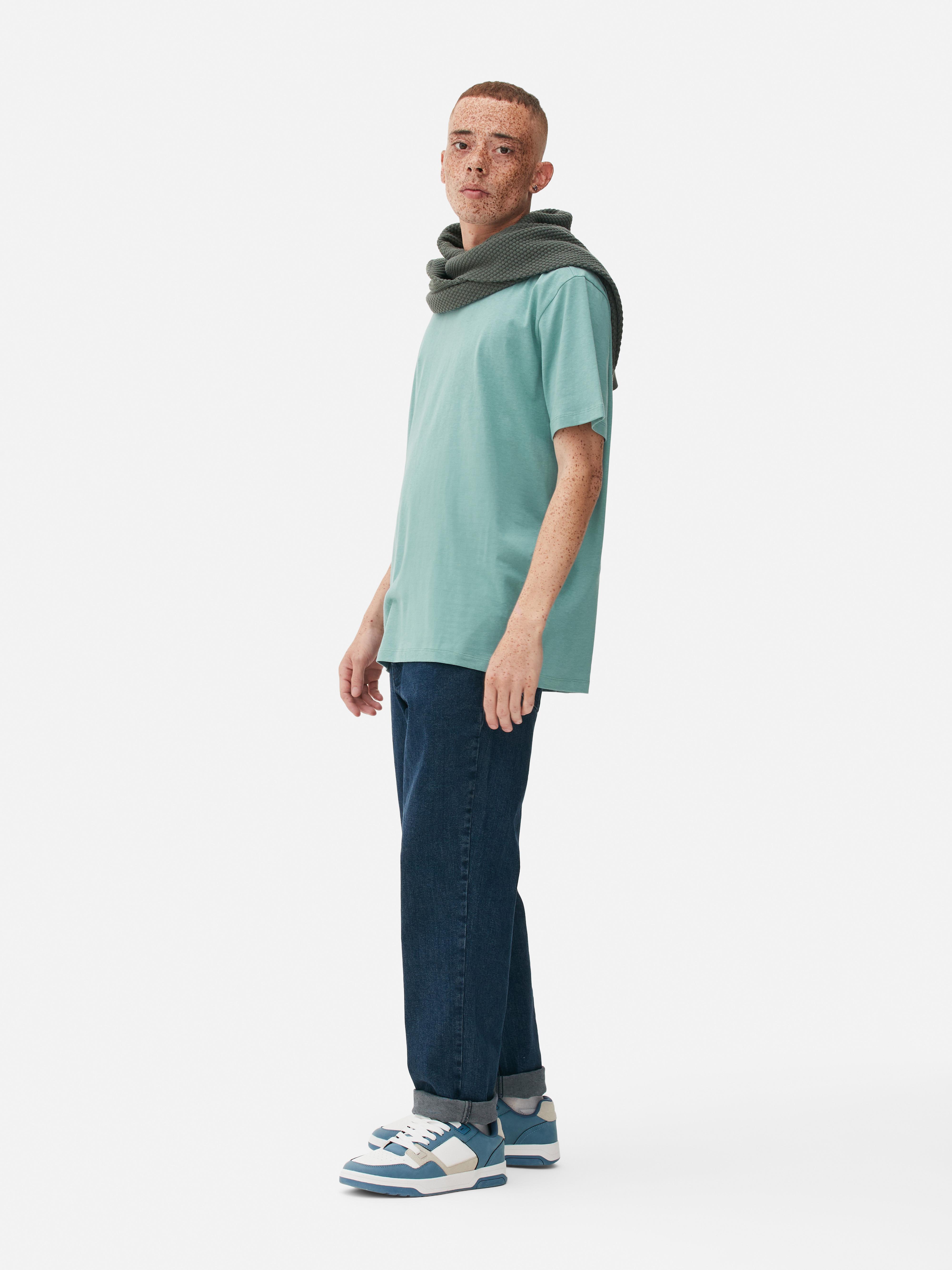 Gładki T-shirt Essential Turkusowy