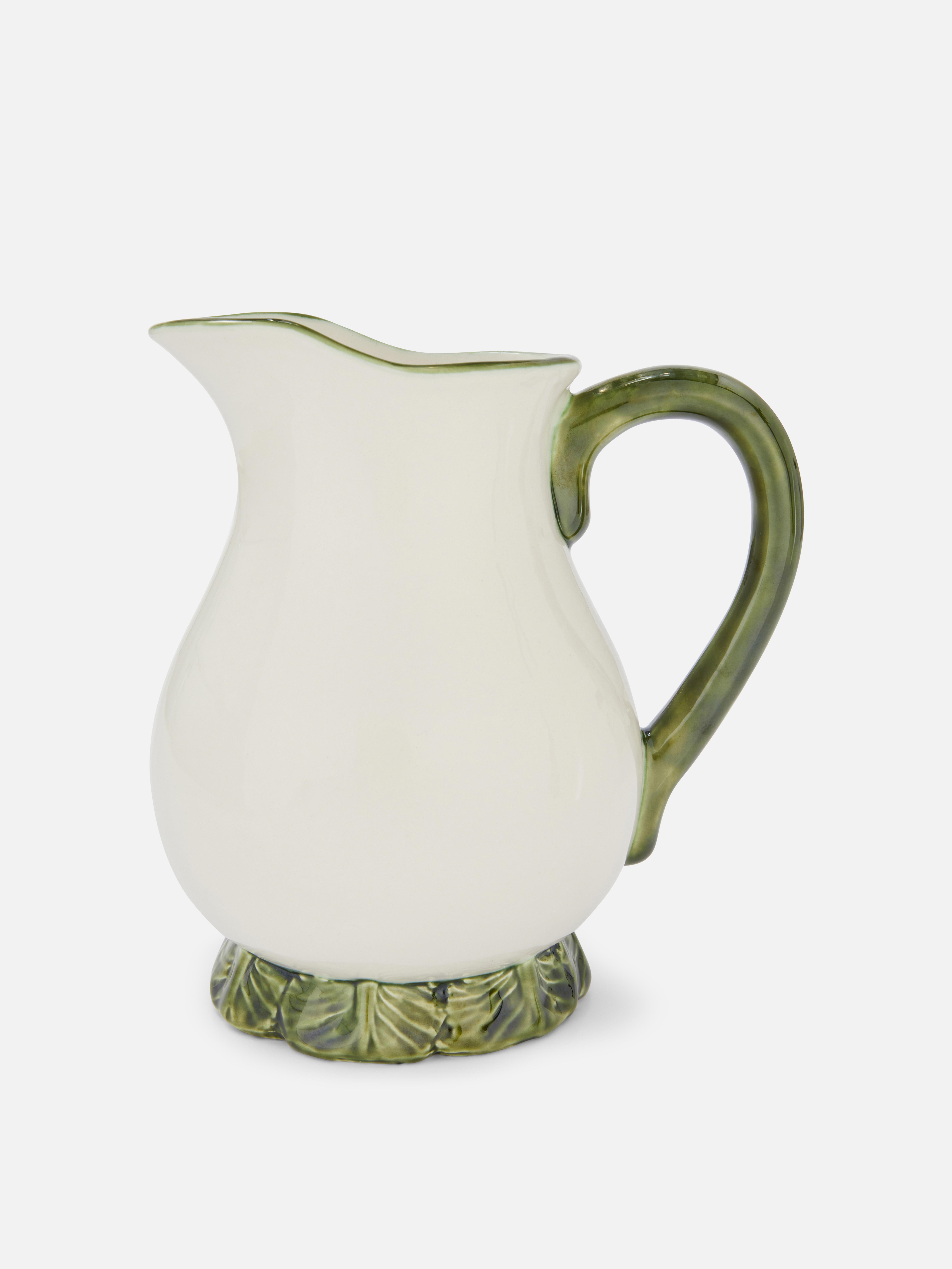 Ceramic Leaf Detail Jug