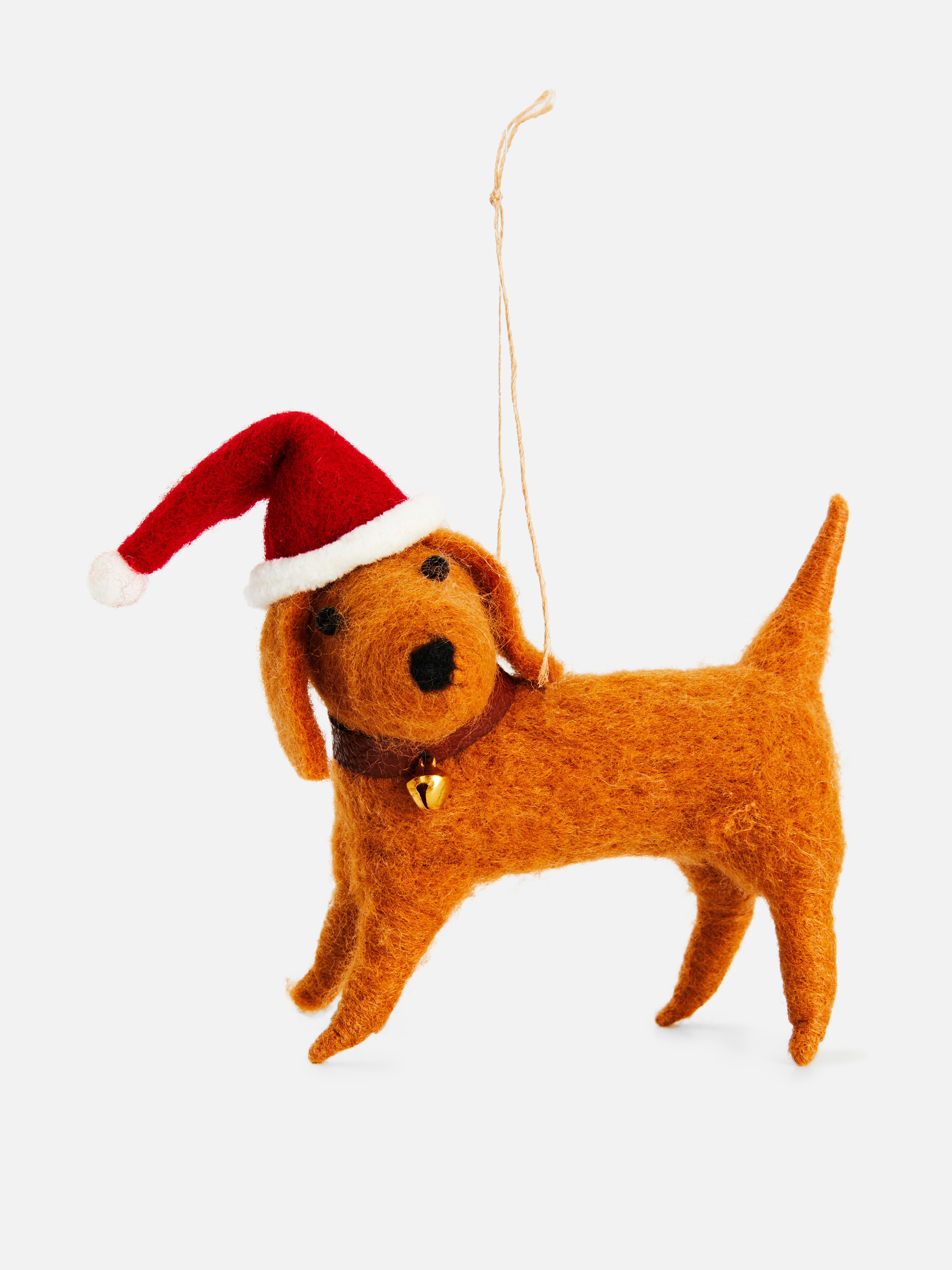 Decoração árvore Natal cão feltro