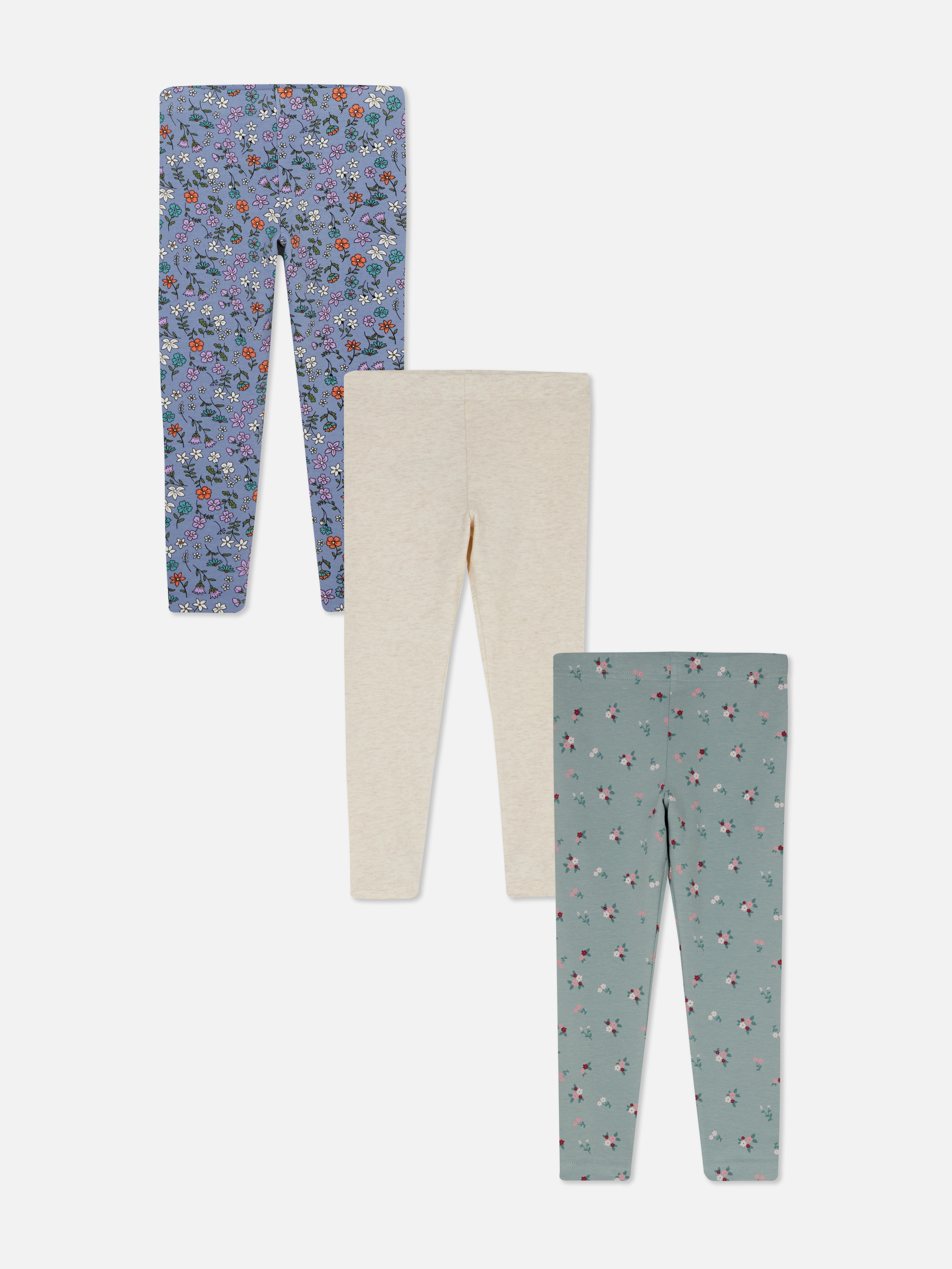 Lot de 3 leggings à motifs variés
