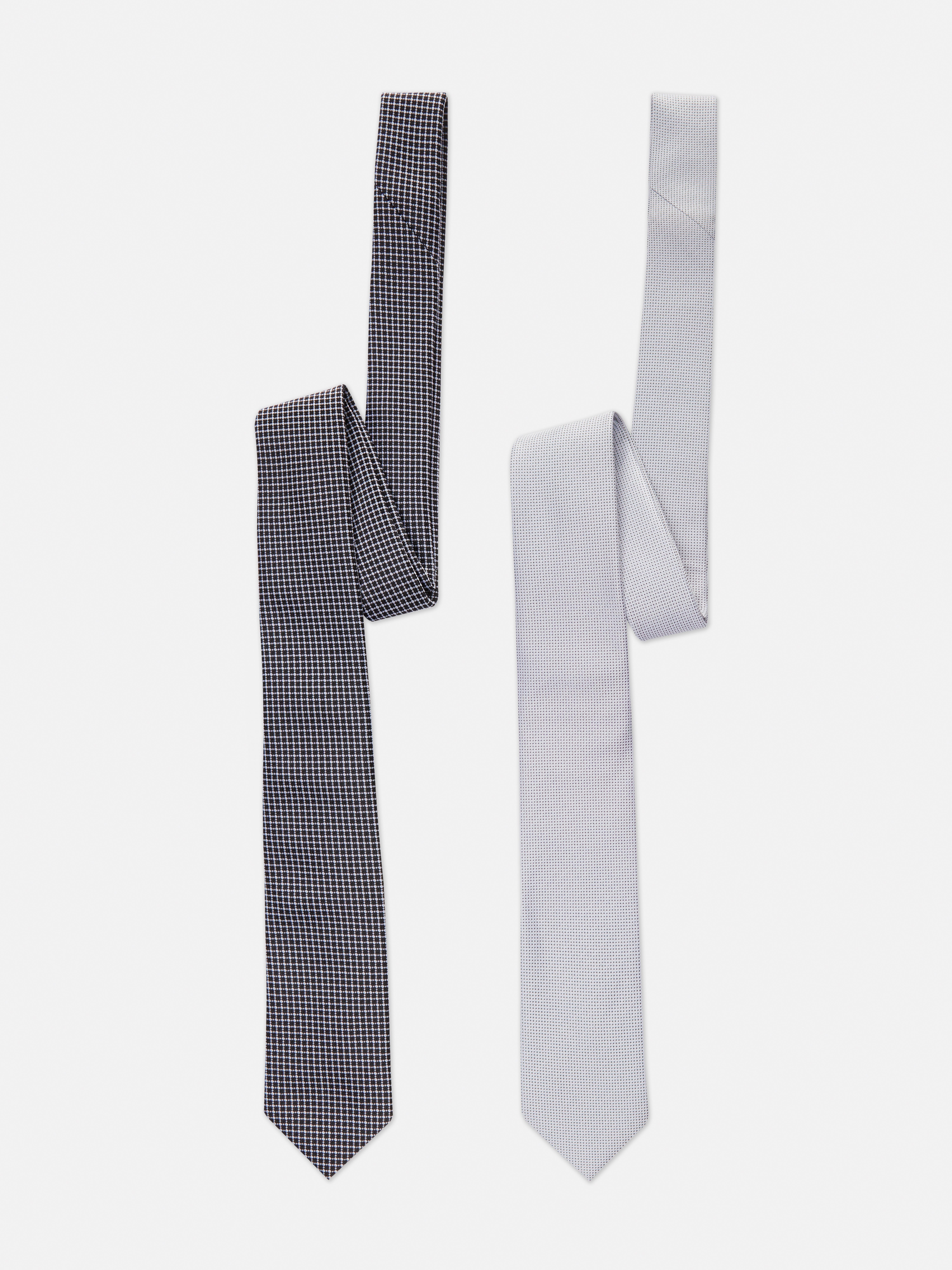 Lot de 2 cravates texturées