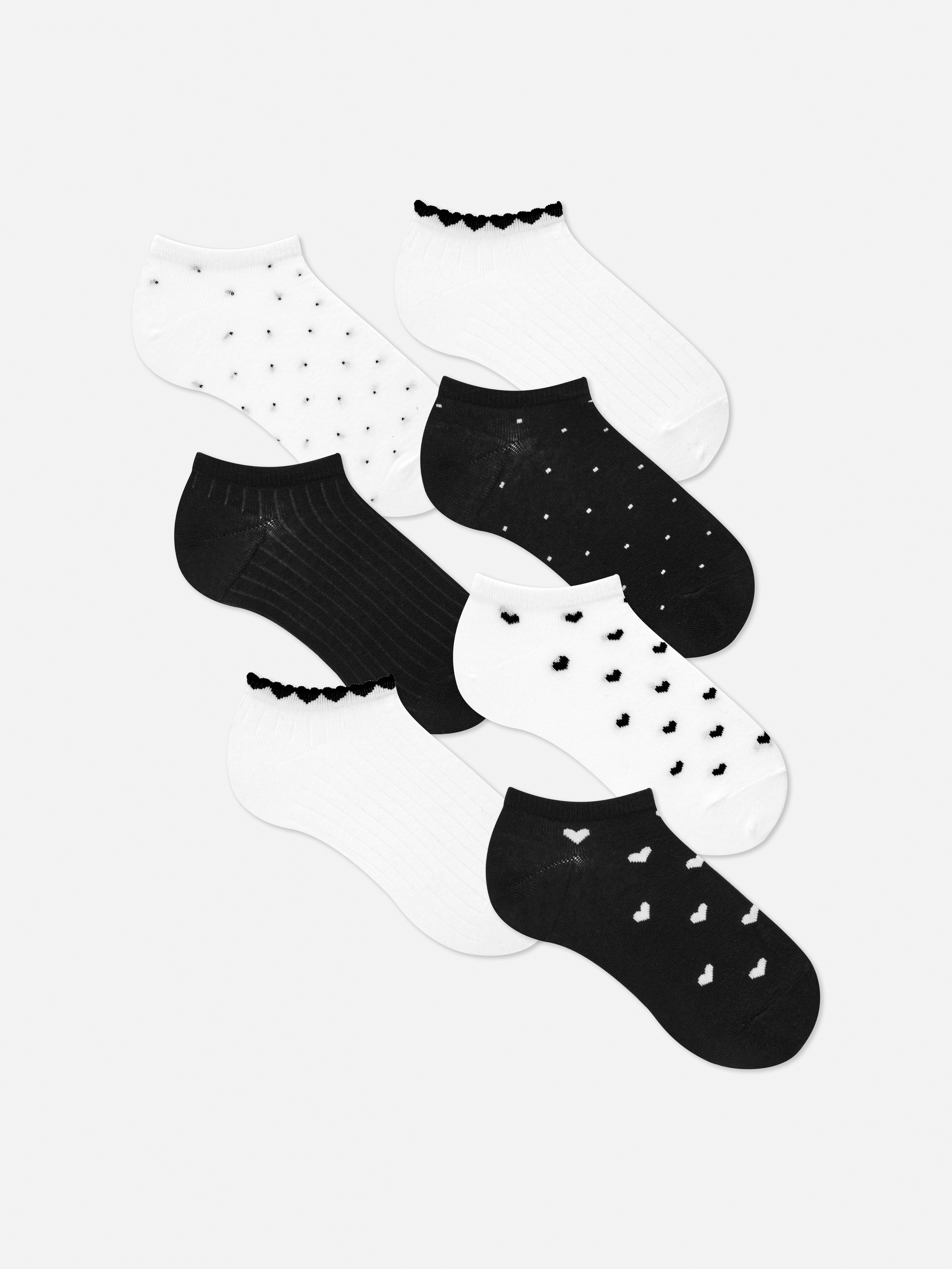 7pk Mixed Pattern Trainer Socks