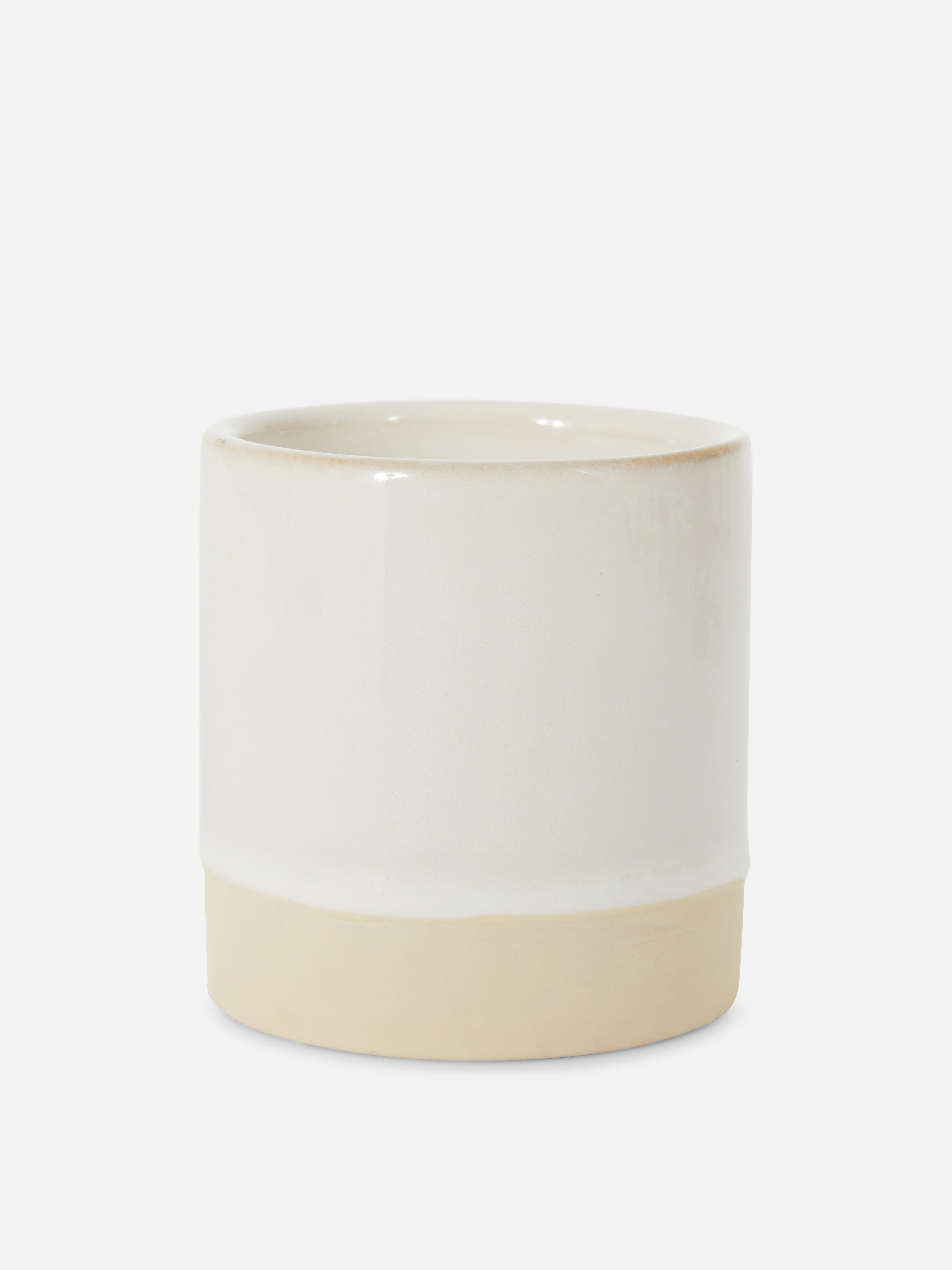 Candela con contenitore piccolo in ceramica