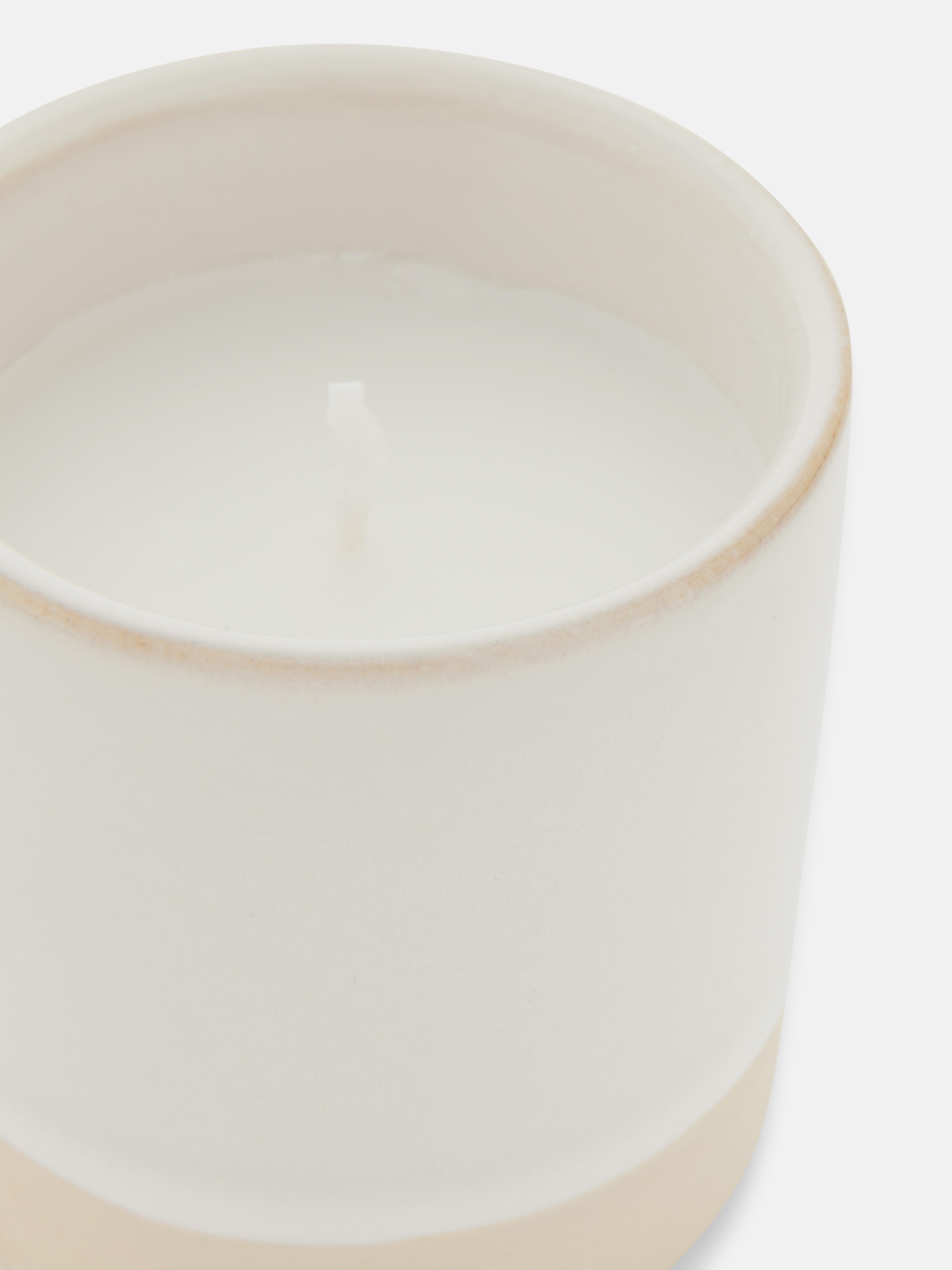 Candela con contenitore piccolo in ceramica
