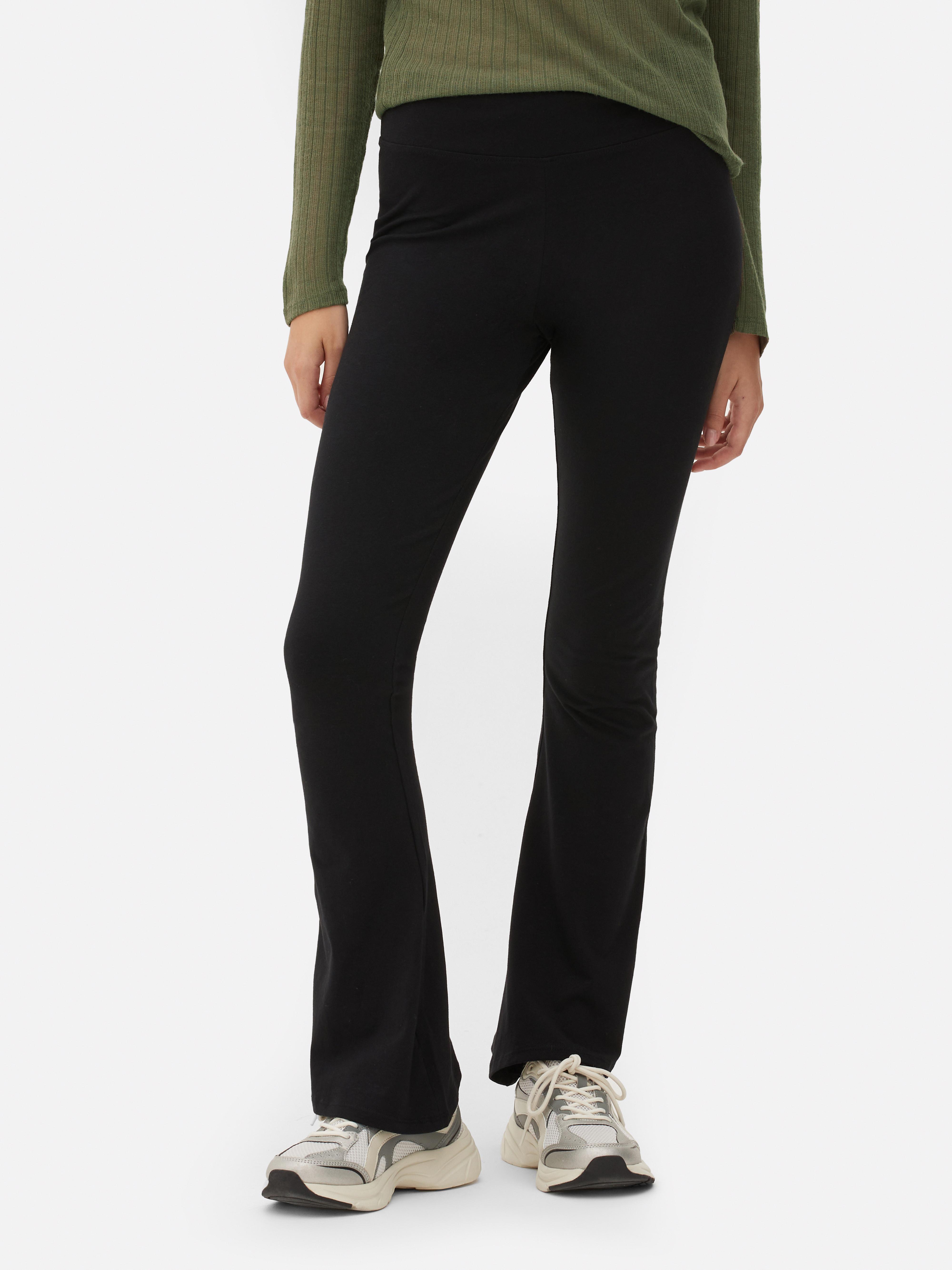 High Waist Flared Jersey Leggings