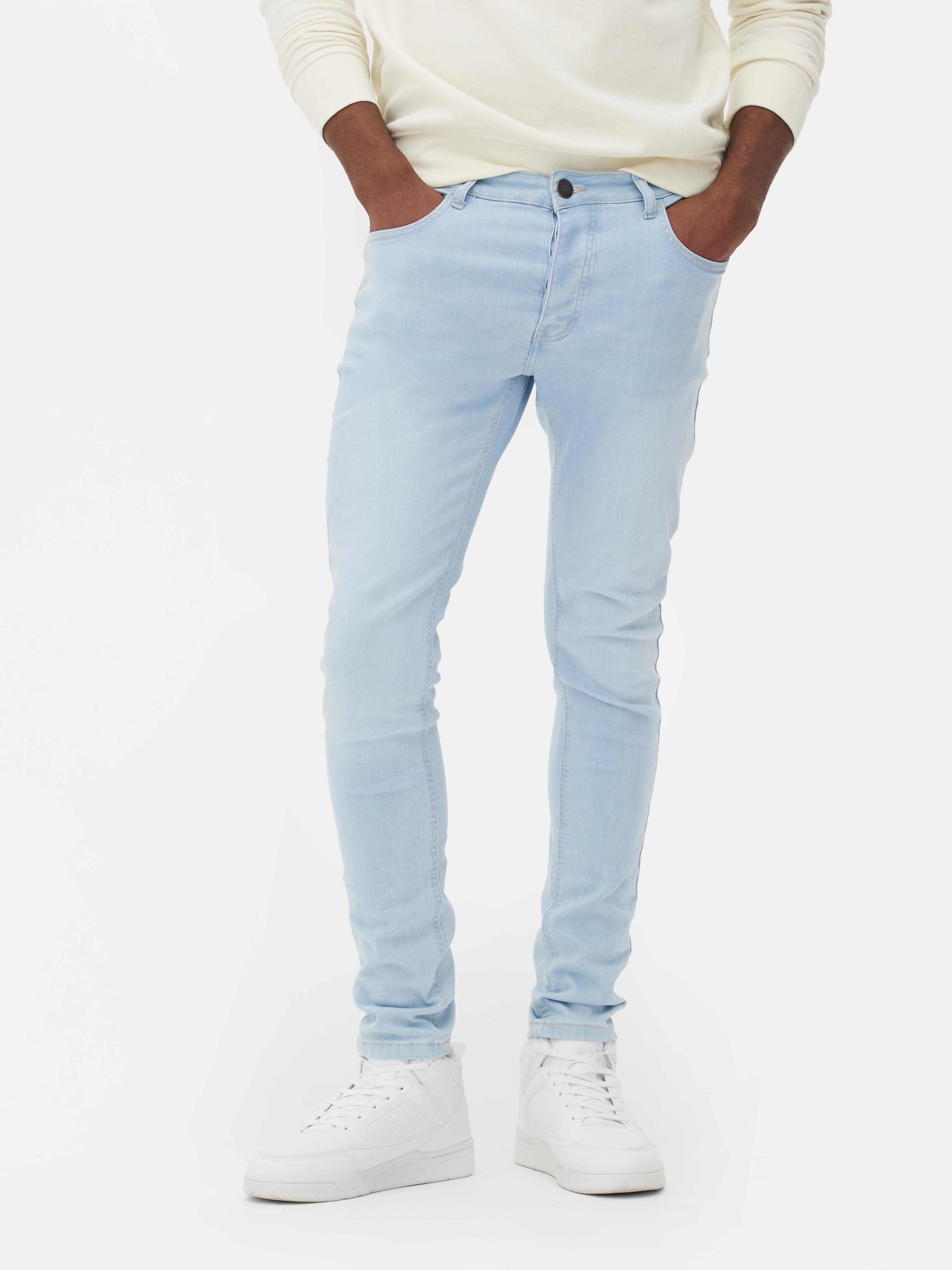 Men's Bright Blue Stretch Skinny Jeans | Primark