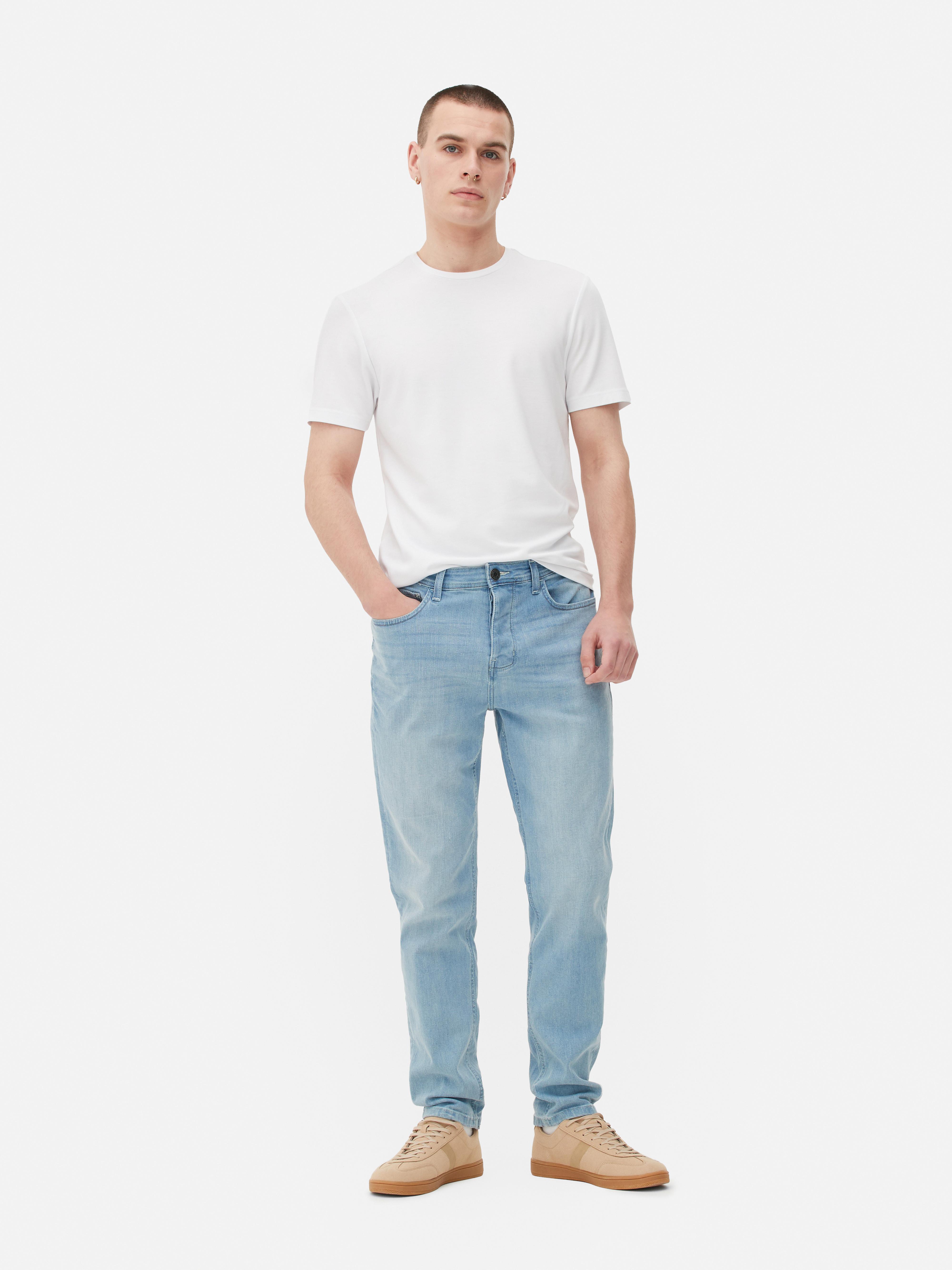 Stretch Denim Slim-Fit Jeans Light Blue