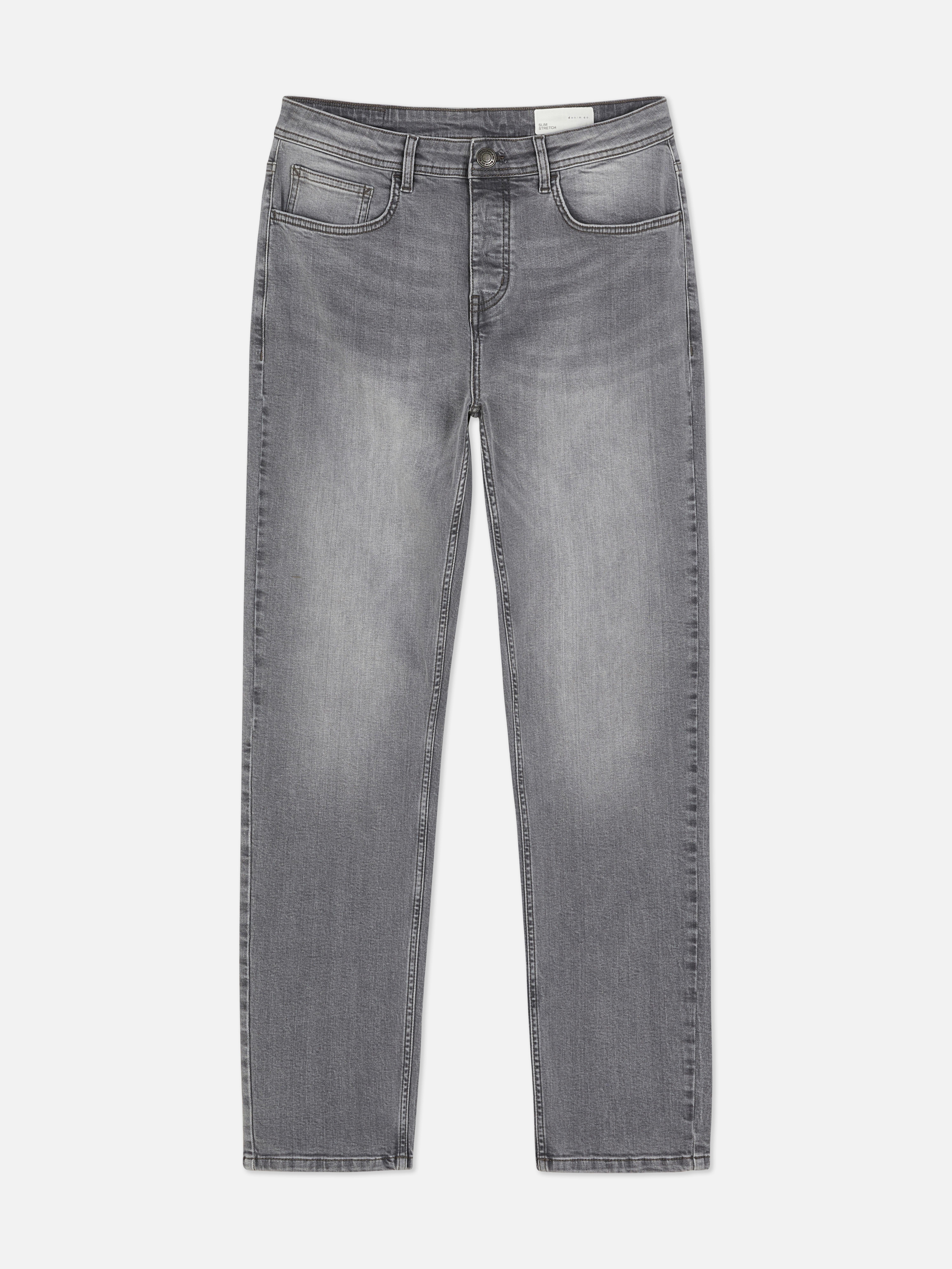 Men's Gray Stretch Slim Jeans | Primark