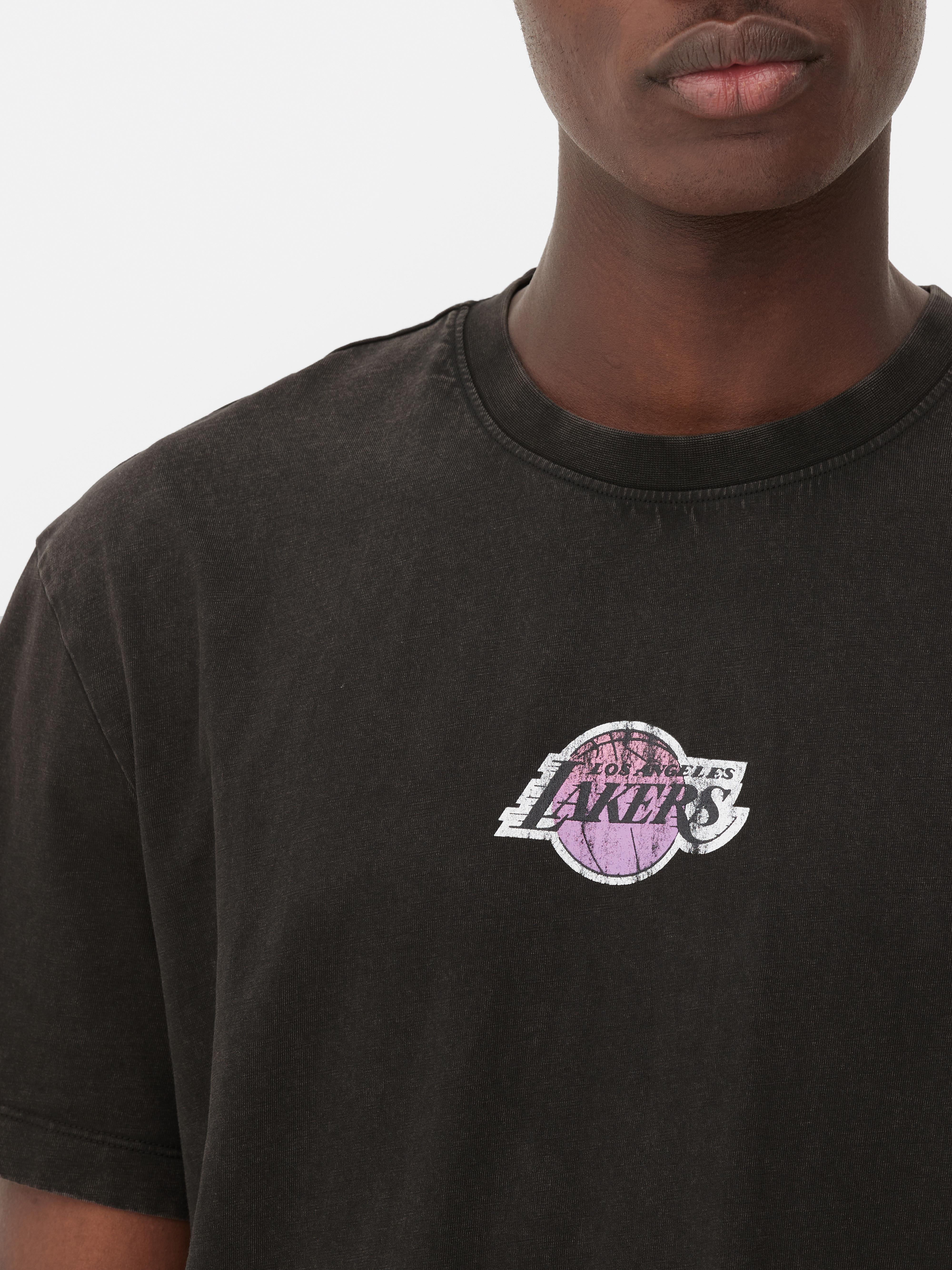 Primark Nba Los Angeles Lakers Womens Gray Short Sleeve Graphic T