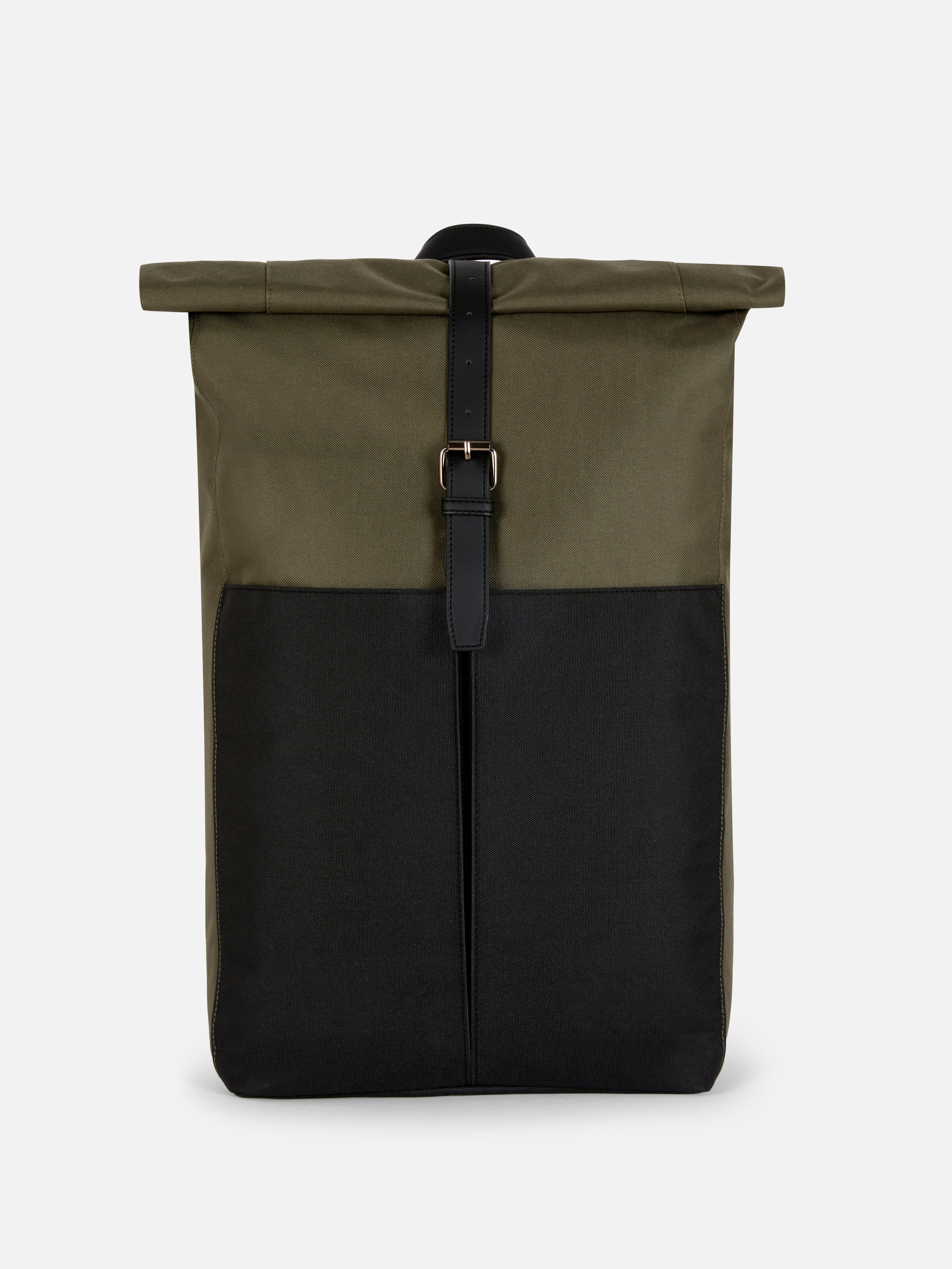 Buckle Strap Block Colour Backpack