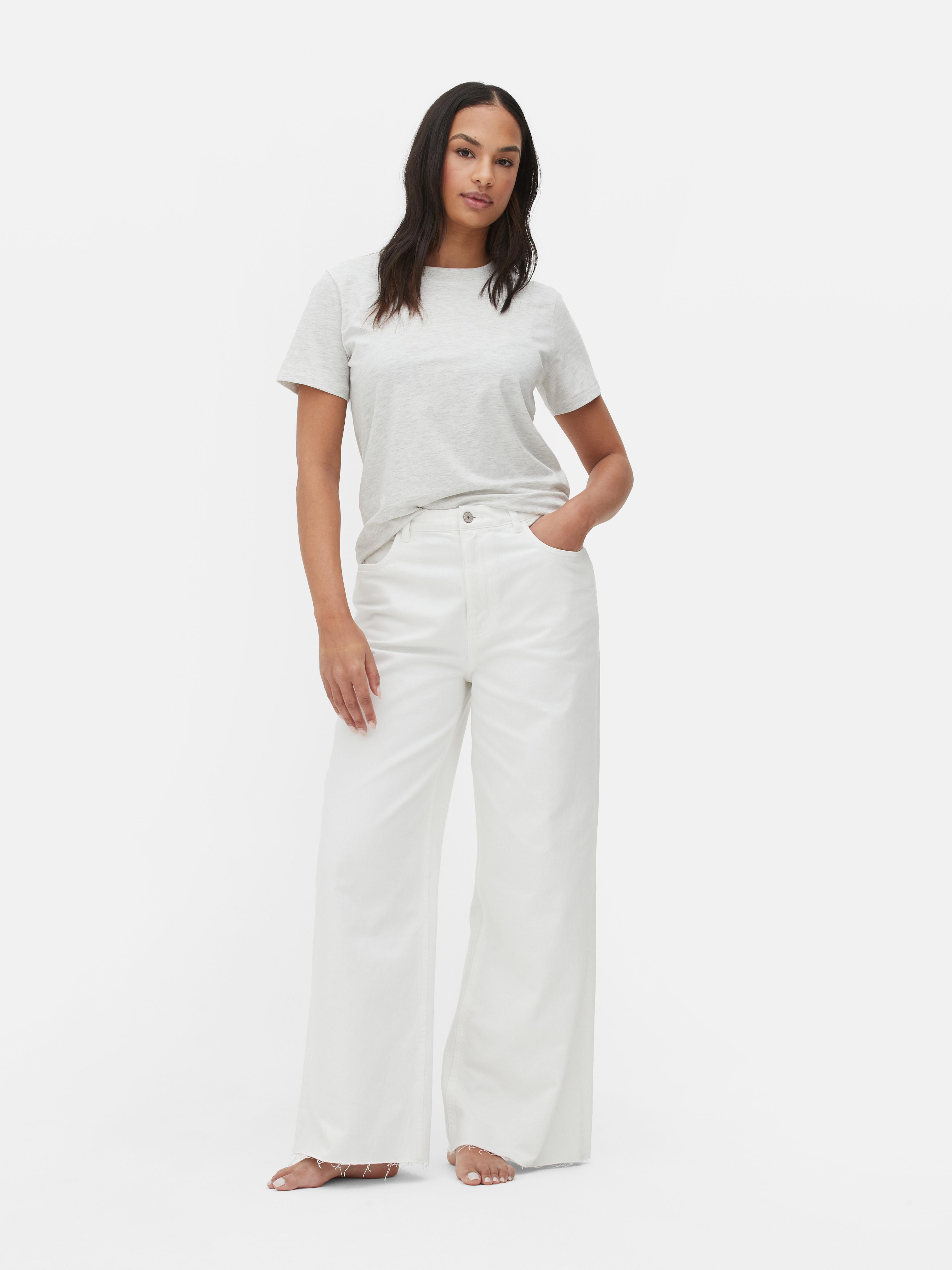 Womens White Wide Leg Jeans | Primark