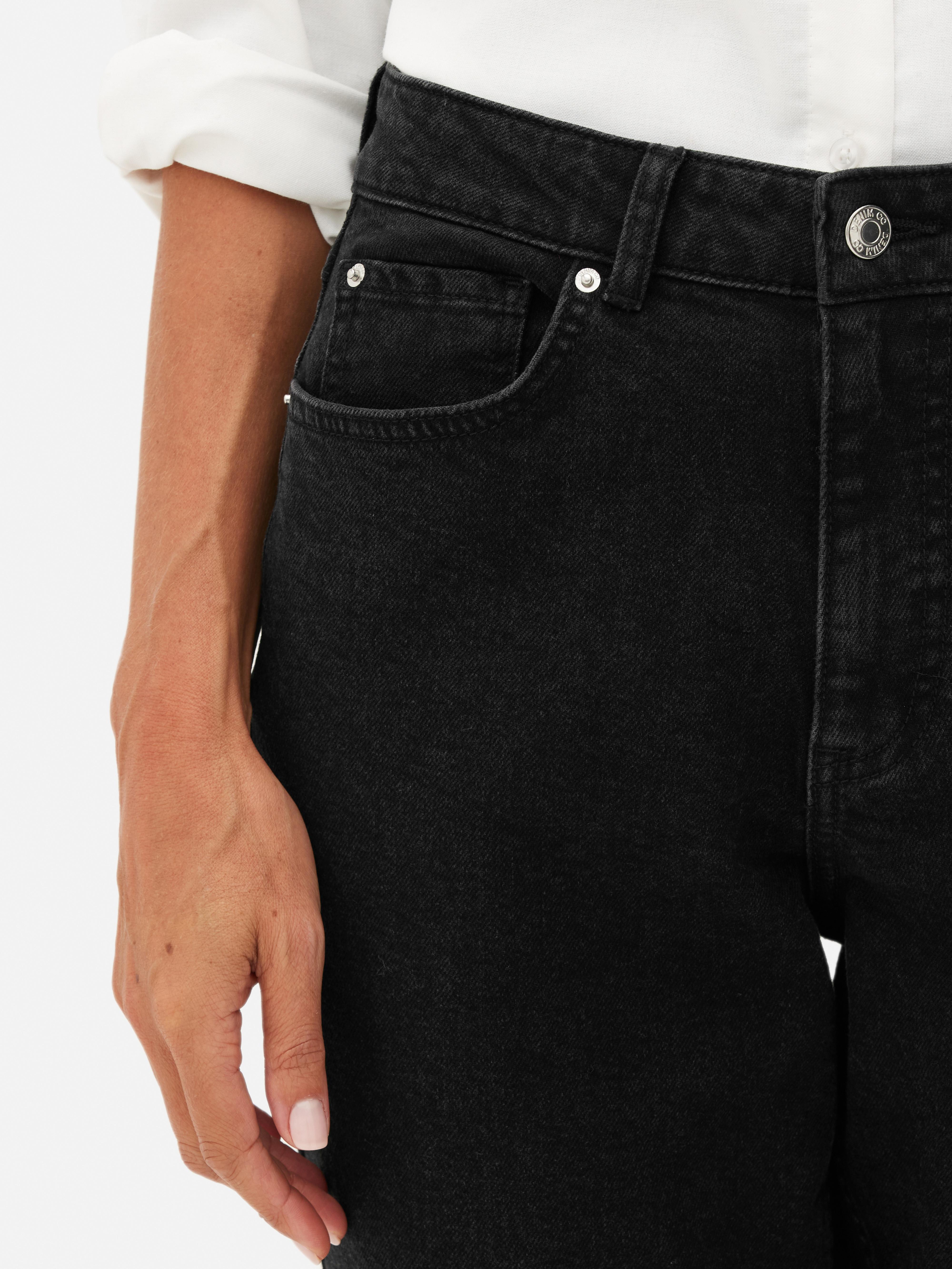 Mom Denim Jeans In Black, ONLY