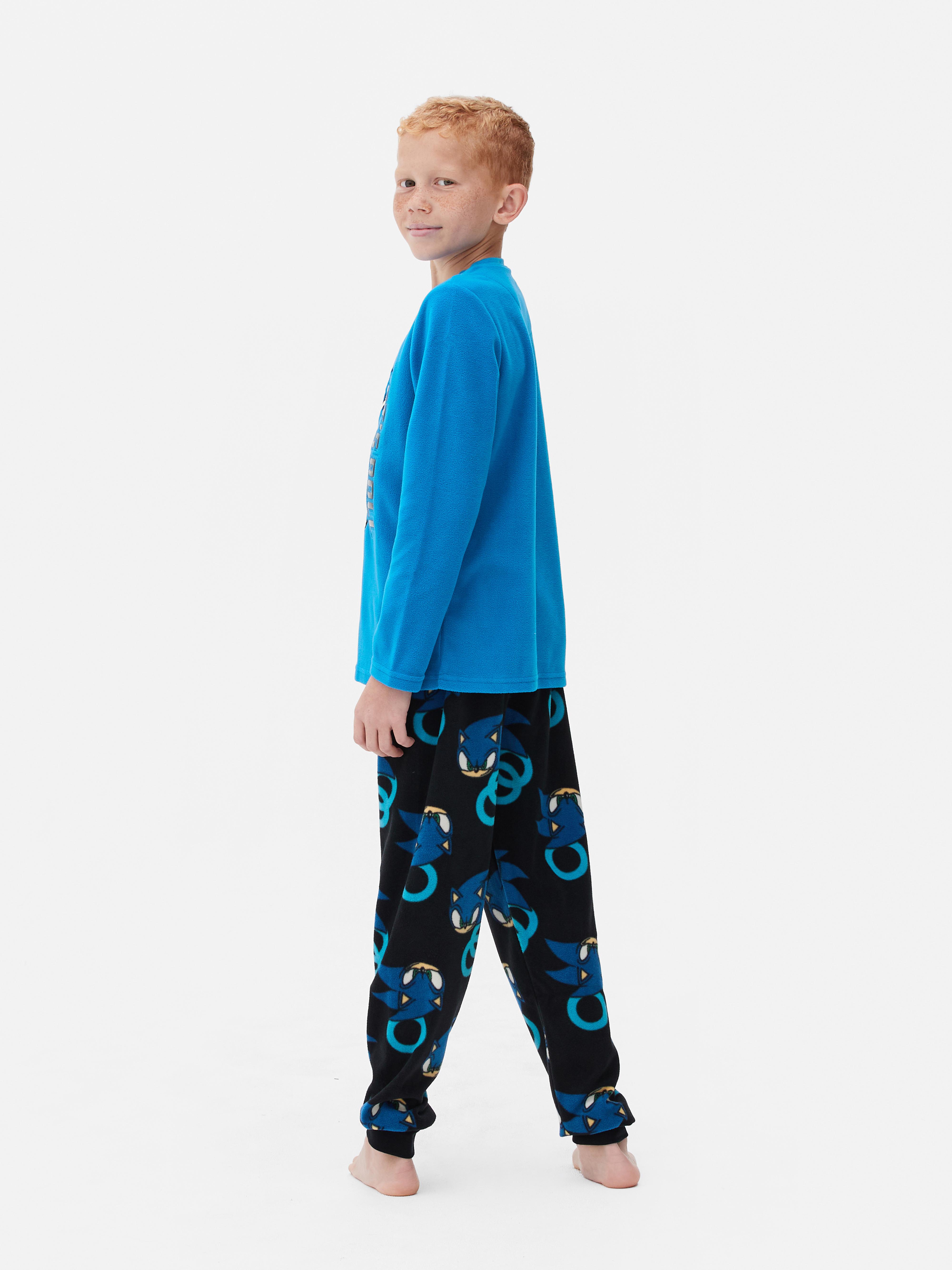 Pijamale din polar cu Sonic The Hedgehog Primark